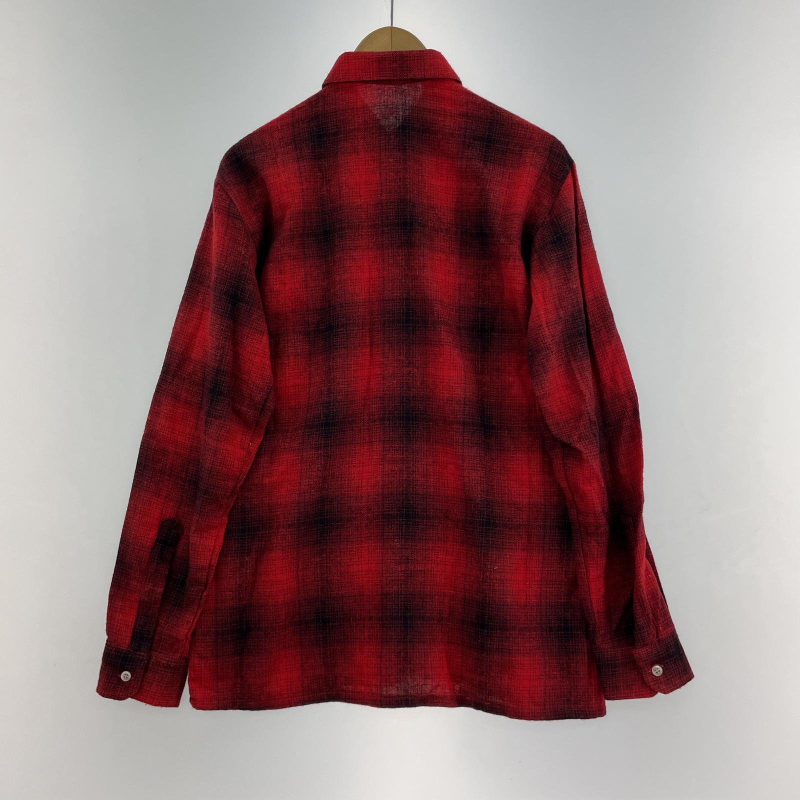 長袖シャツ PABAT 90s オンブレチェックシャツ 38 38