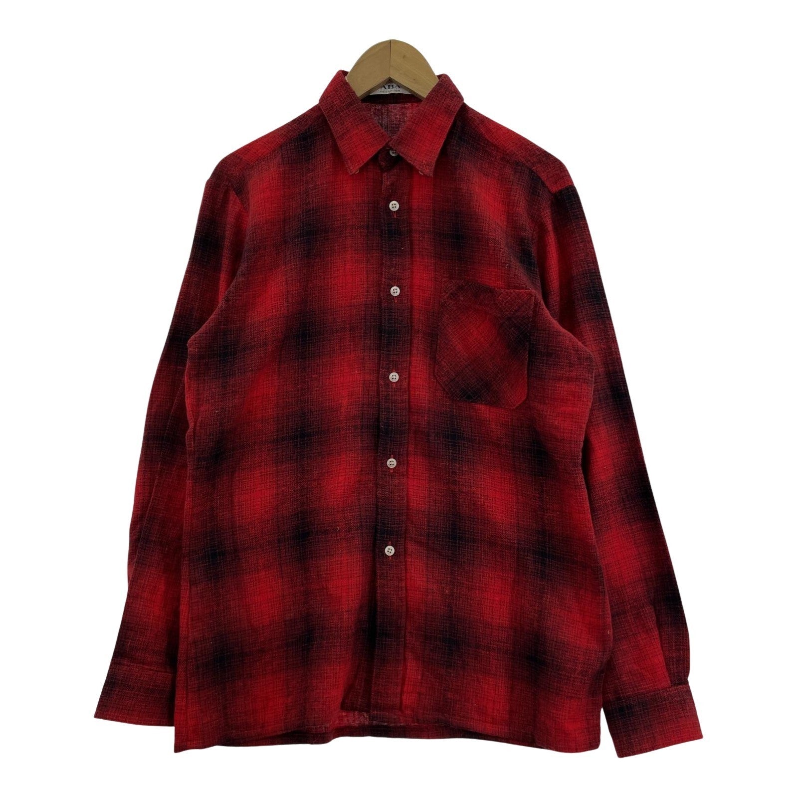 長袖シャツ PABAT 90s オンブレチェックシャツ 38 38