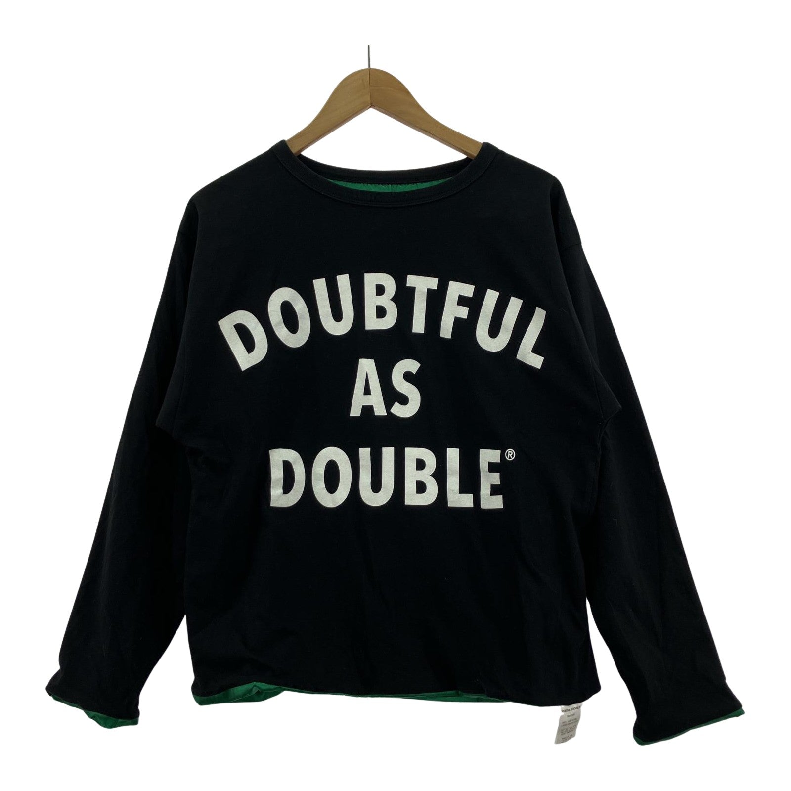 長袖Tシャツ DOUBTFUL AS DOUBLE DD01CS009 リ S ブラック