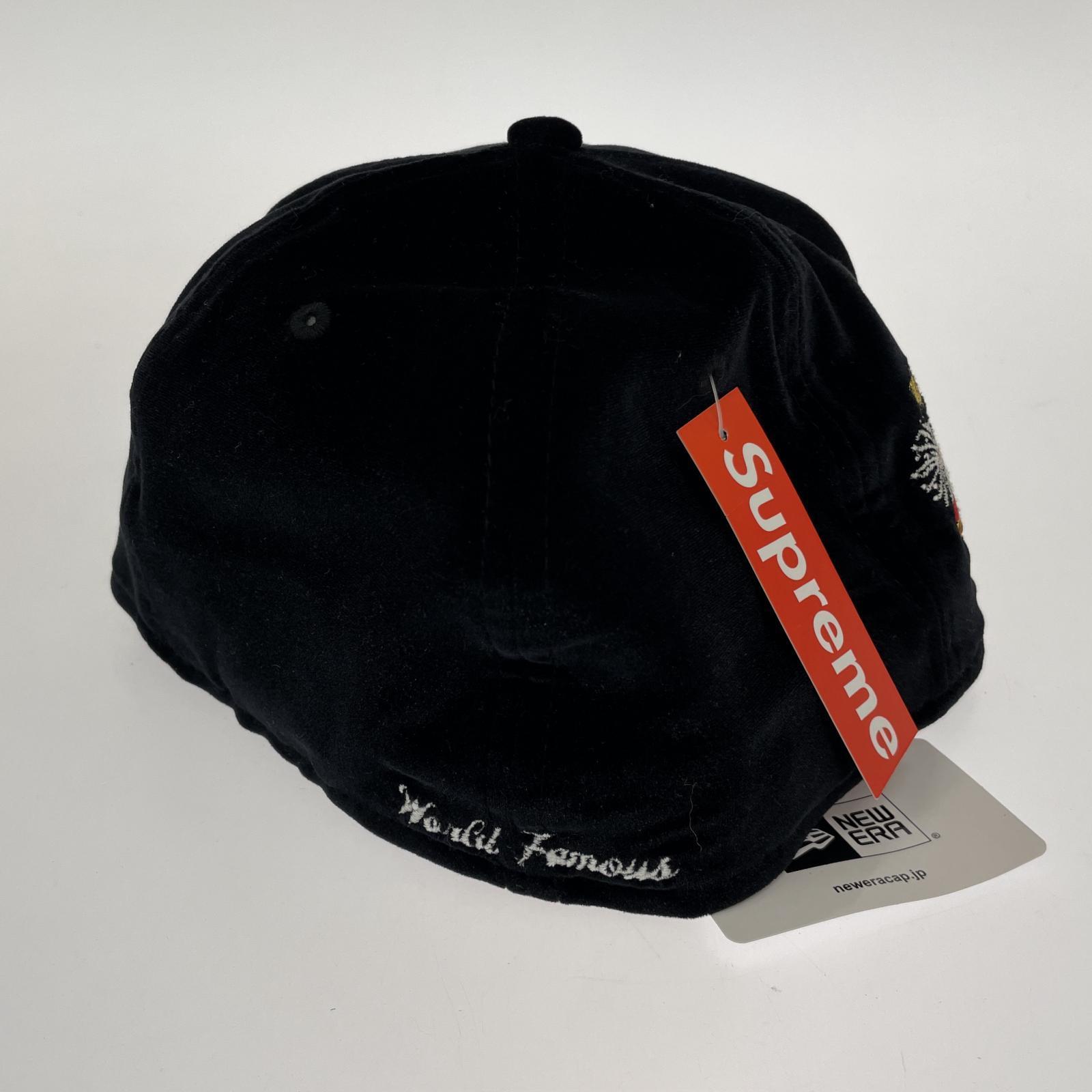 その他帽子 Supreme/22AW VELOUR BOX LOGO/キャップ ブラック