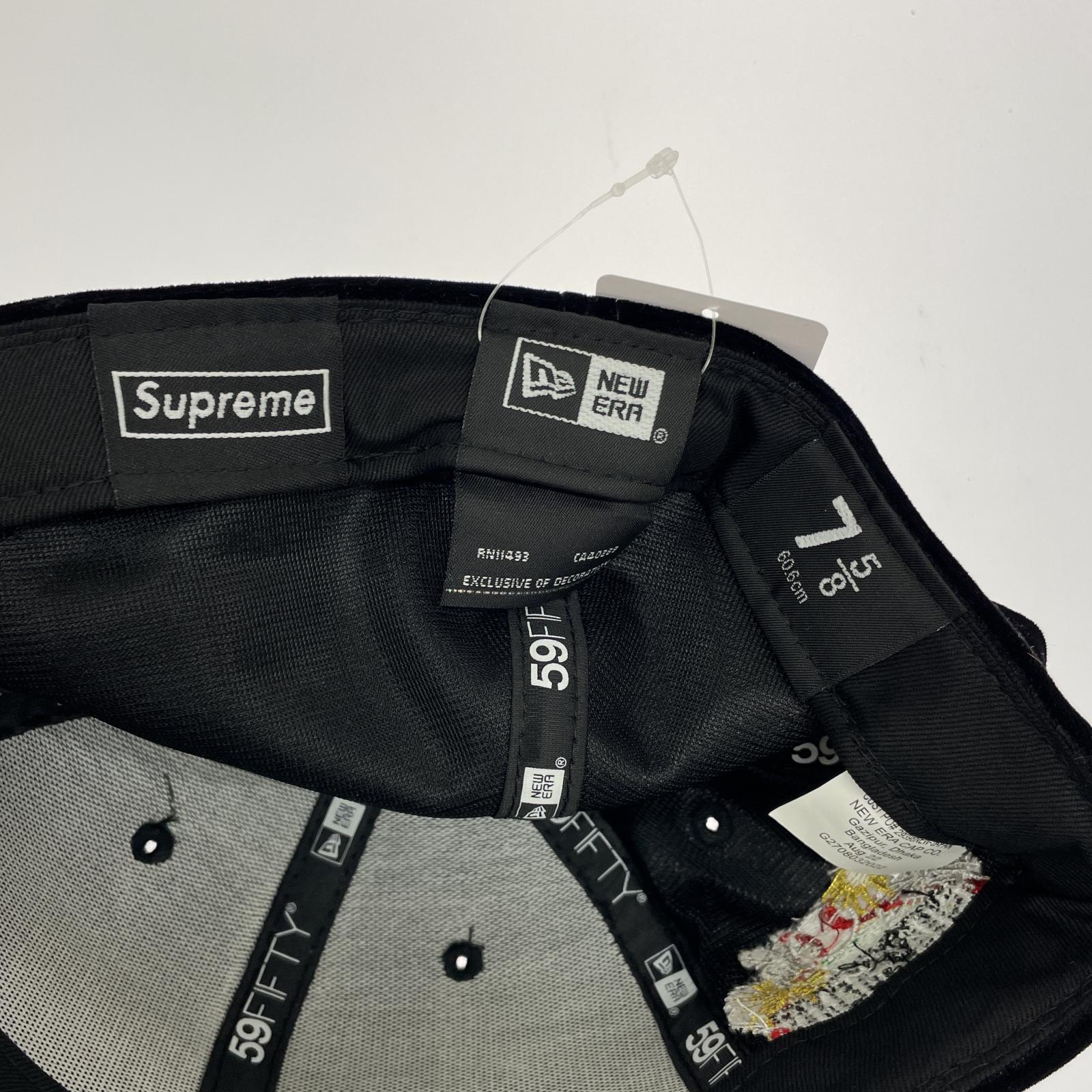 その他帽子 Supreme/22AW VELOUR BOX LOGO/キャップ ブラック