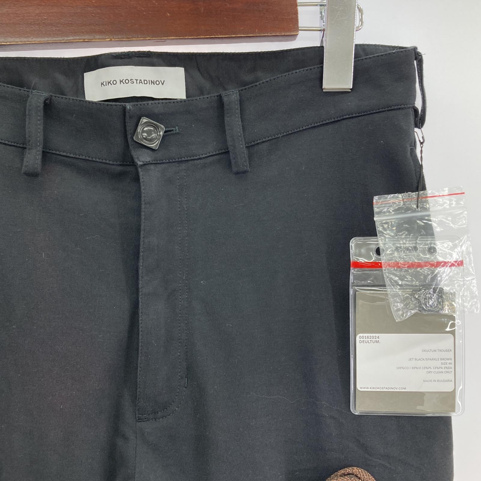 その他ボトムス KIKO KOSTADINOV 24SS DEULTUM ストレートパンツ 46 ブラック ブラック