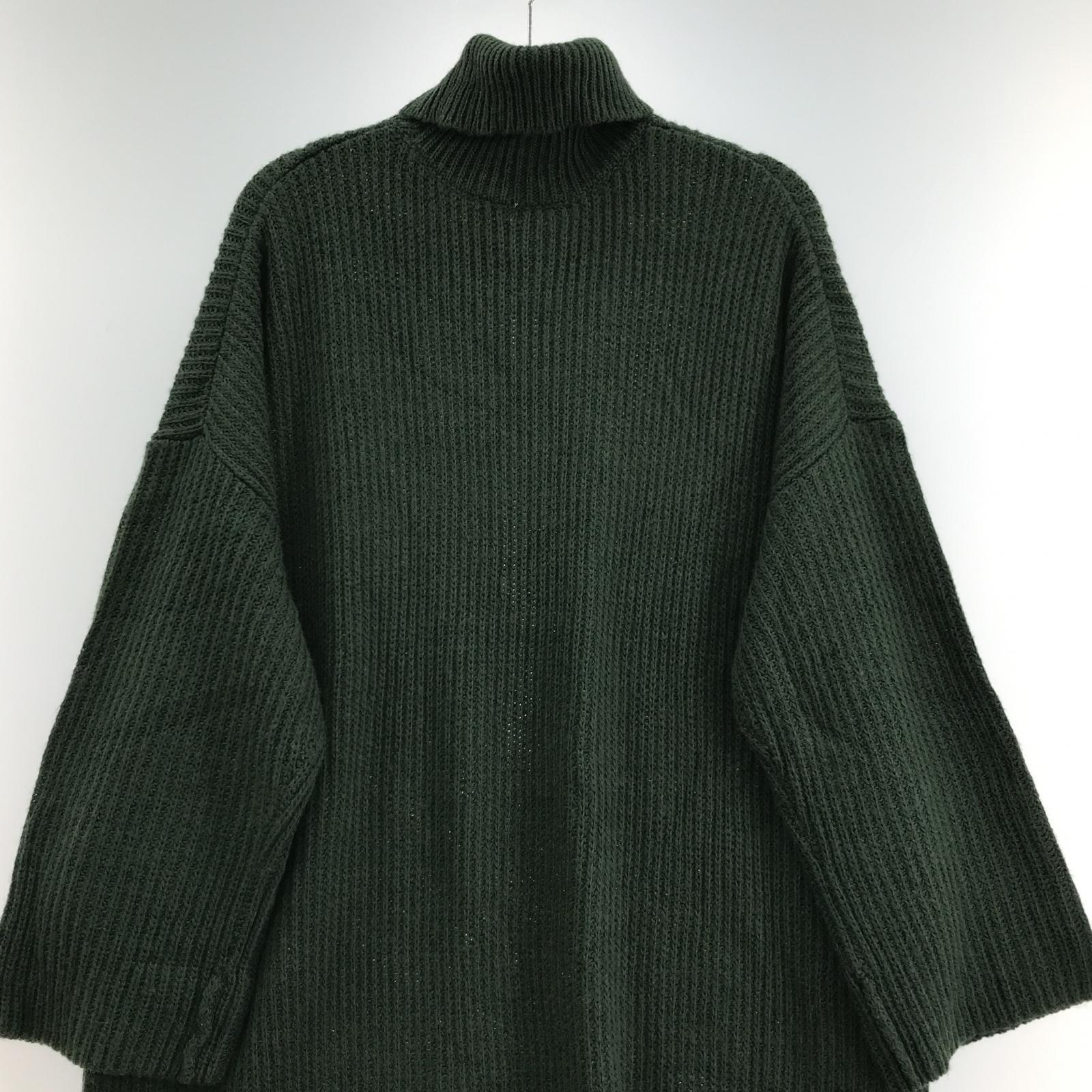 ワンピース FREAK'S STORE L/Sタートルネックニットワンピース 緑 グリーン