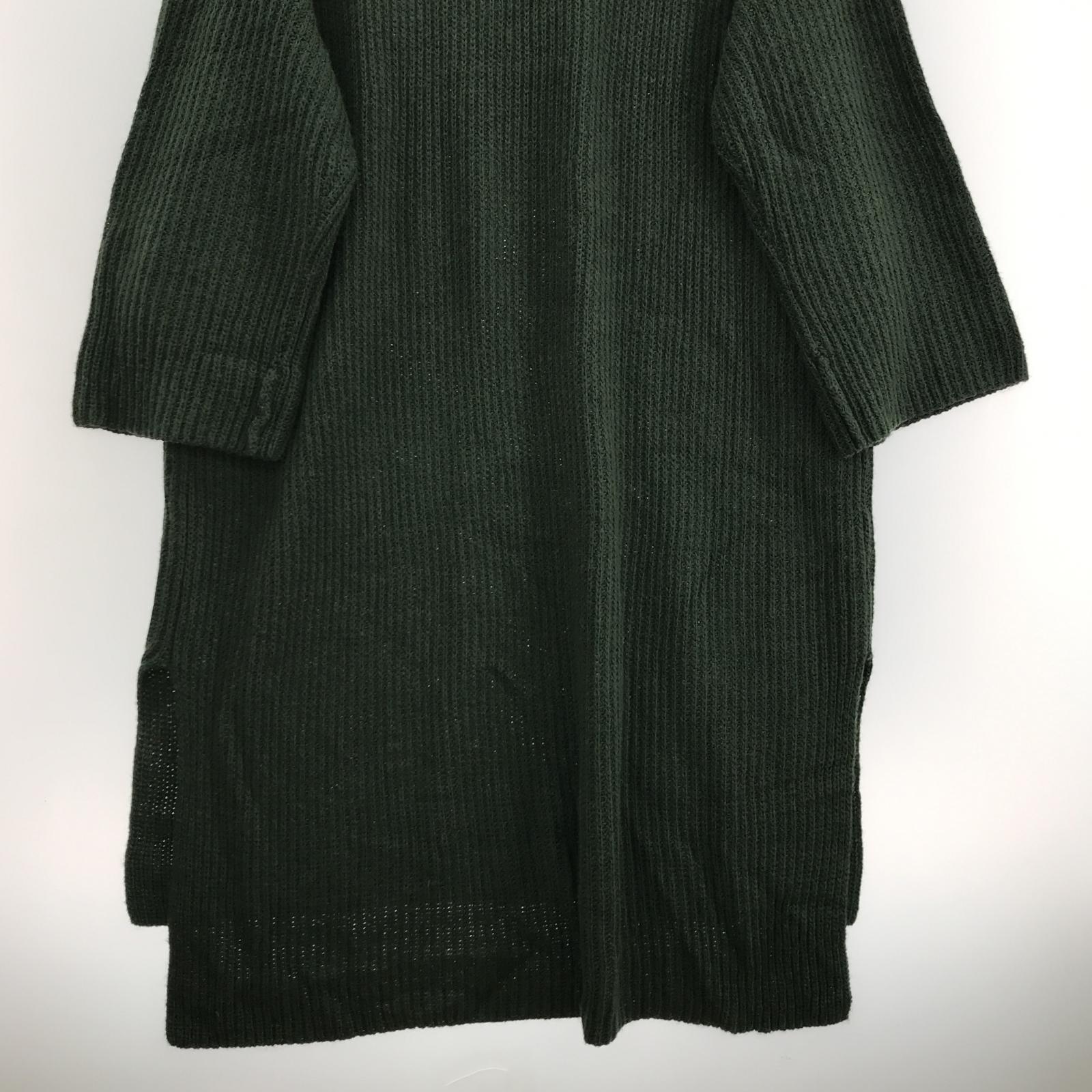 ワンピース FREAK'S STORE L/Sタートルネックニットワンピース 緑 グリーン