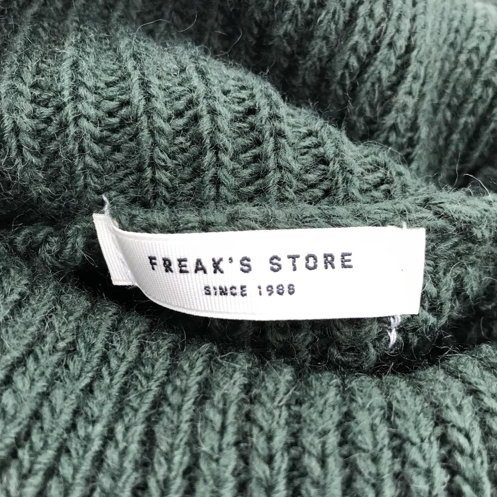 ワンピース FREAK'S STORE L/Sタートルネックニットワンピース 緑 グリーン