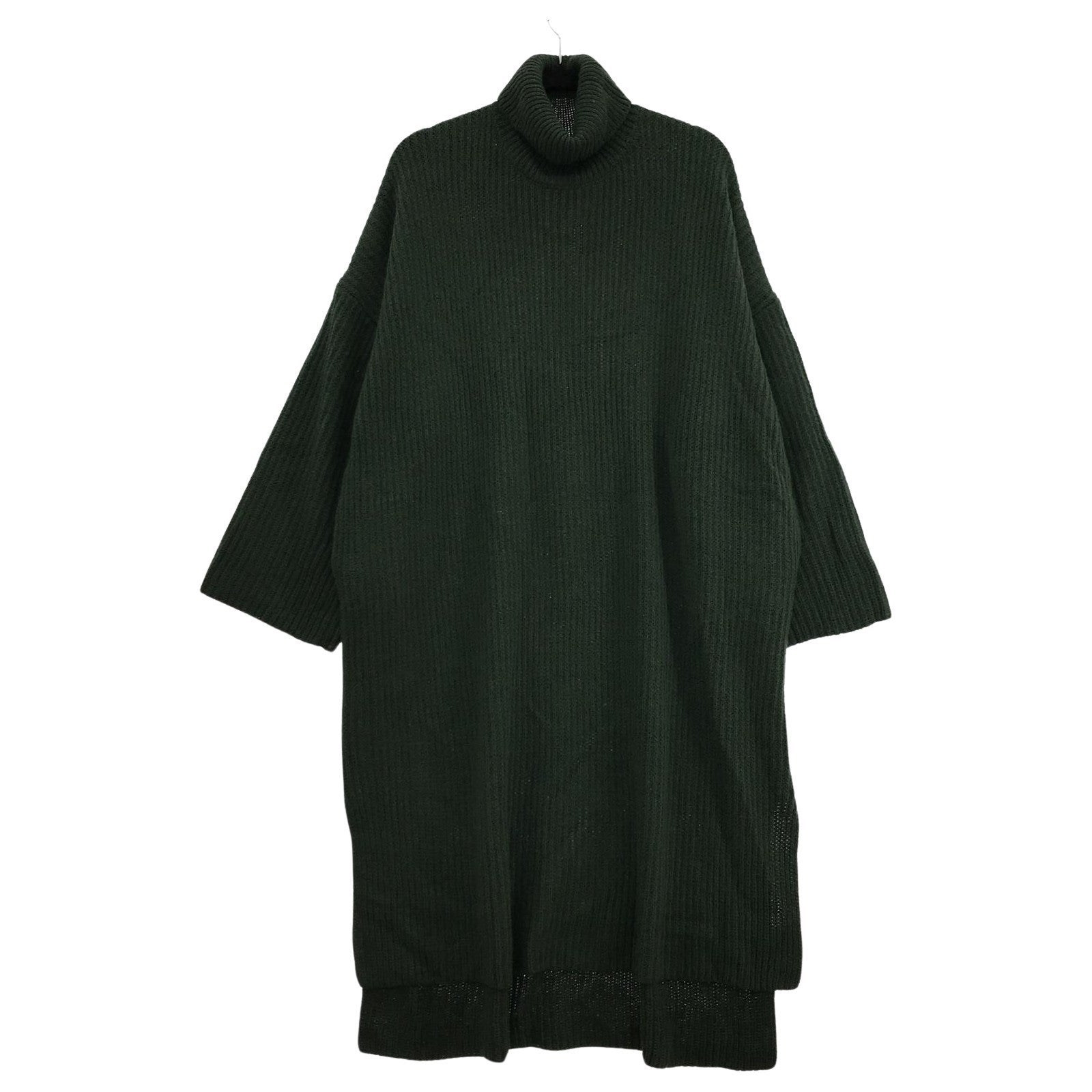 ワンピース FREAK'S STORE L/Sタートルネックニットワンピース 緑 グリーン