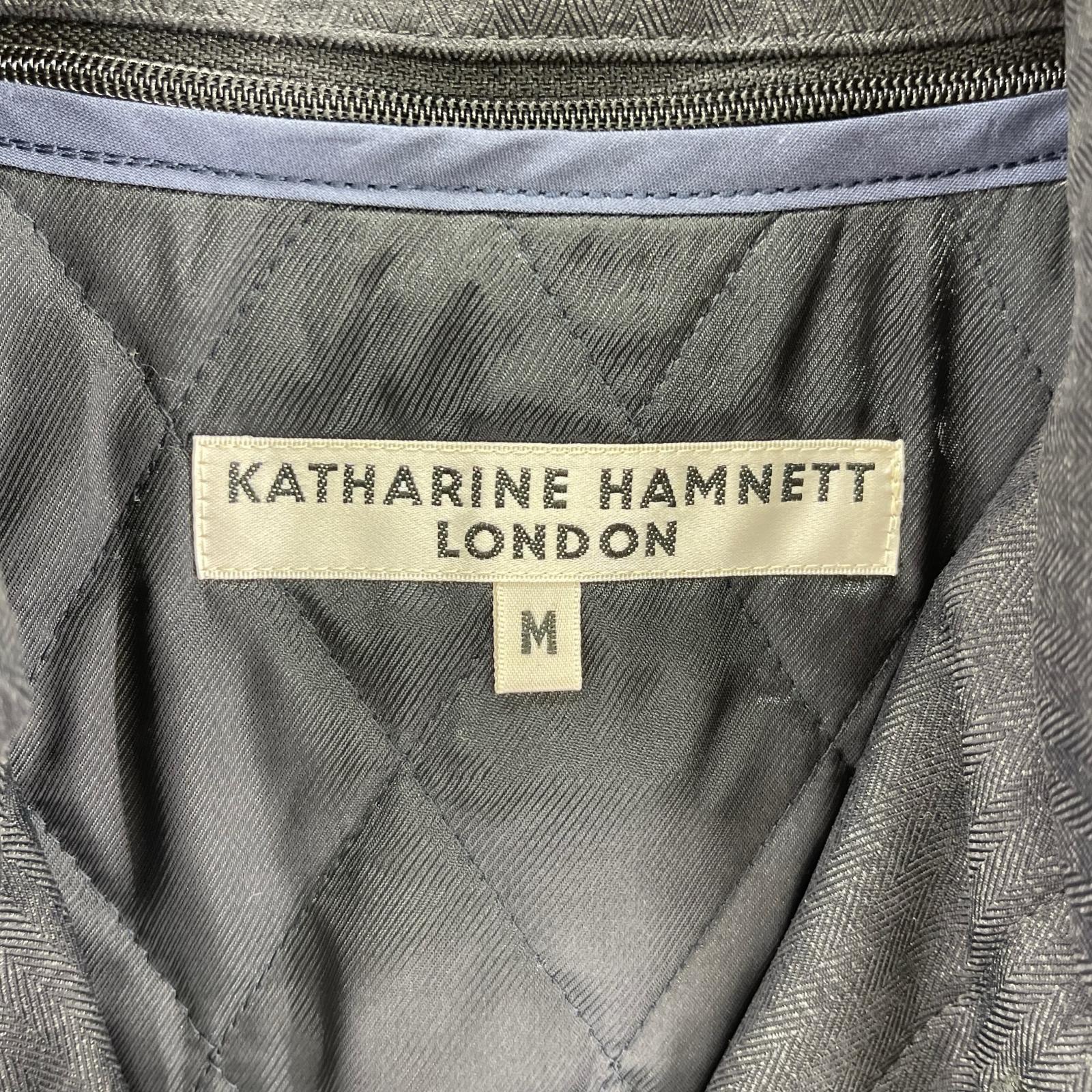 その他アウター KATHARINE HAMNETT ヘリンボーンコート M M ブラック
