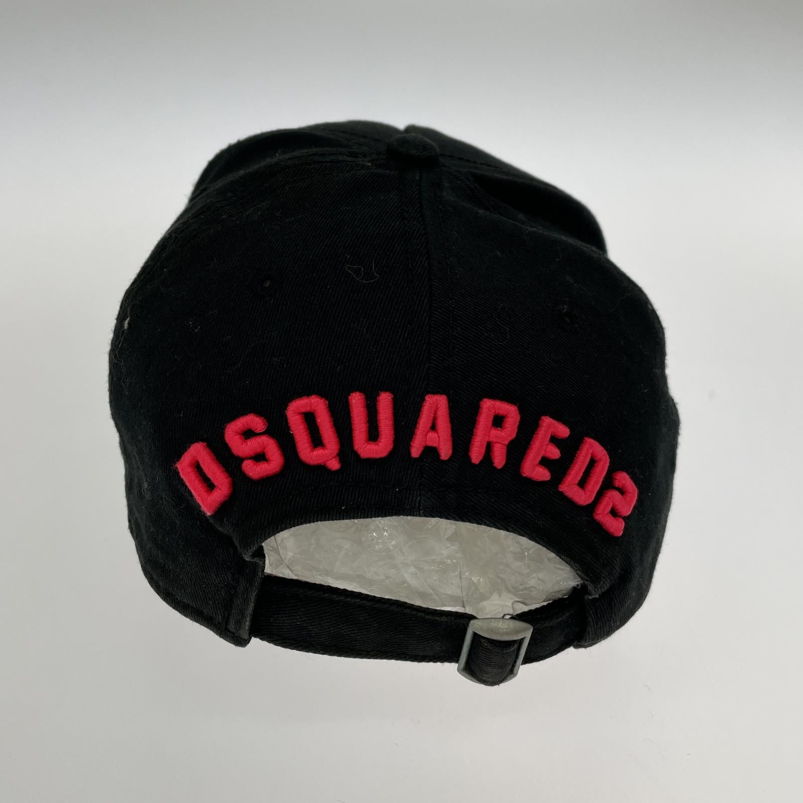 キャップ DSQUARED2 ICON BASEBALL CAP S82BC4001 黒 ピンク ブラック