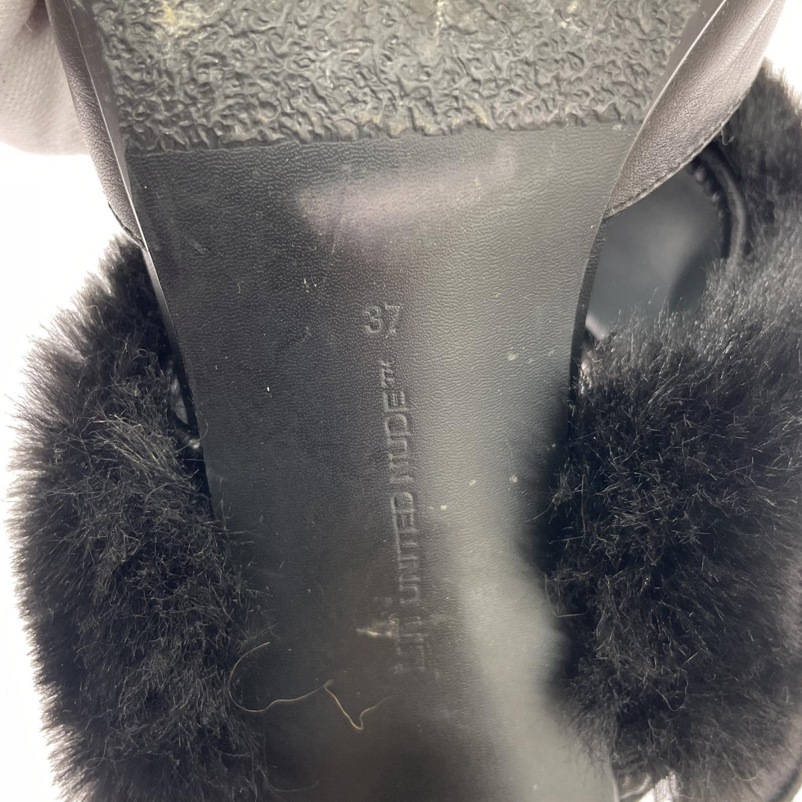 その他靴 UNITED NUDE フェイクファー サンダル /ブラック ブラック