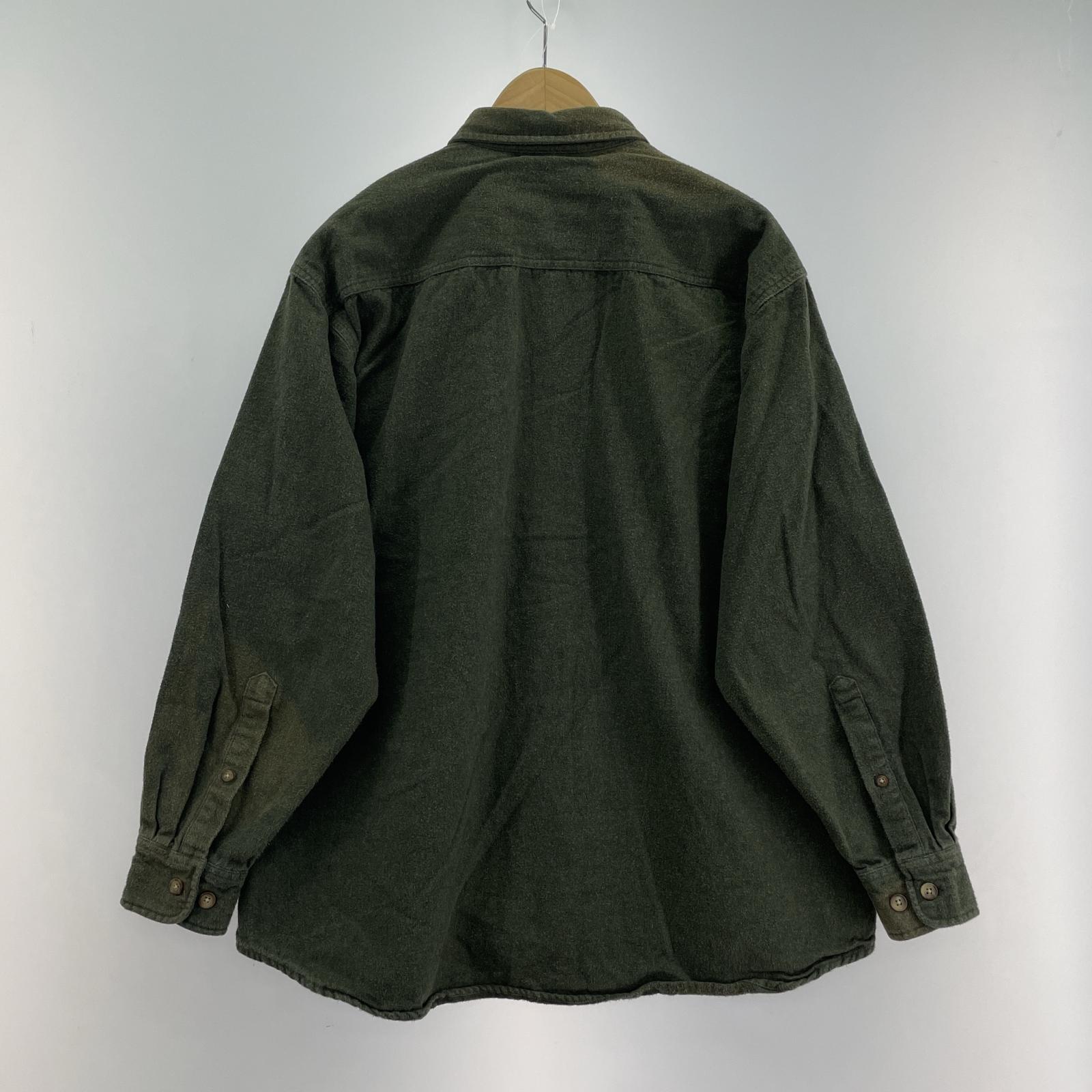 長袖シャツ old red head flannel shirts カーキ L L カーキ
