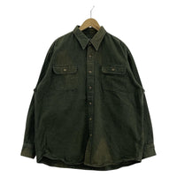 長袖シャツ old red head flannel shirts カーキ L L カーキ