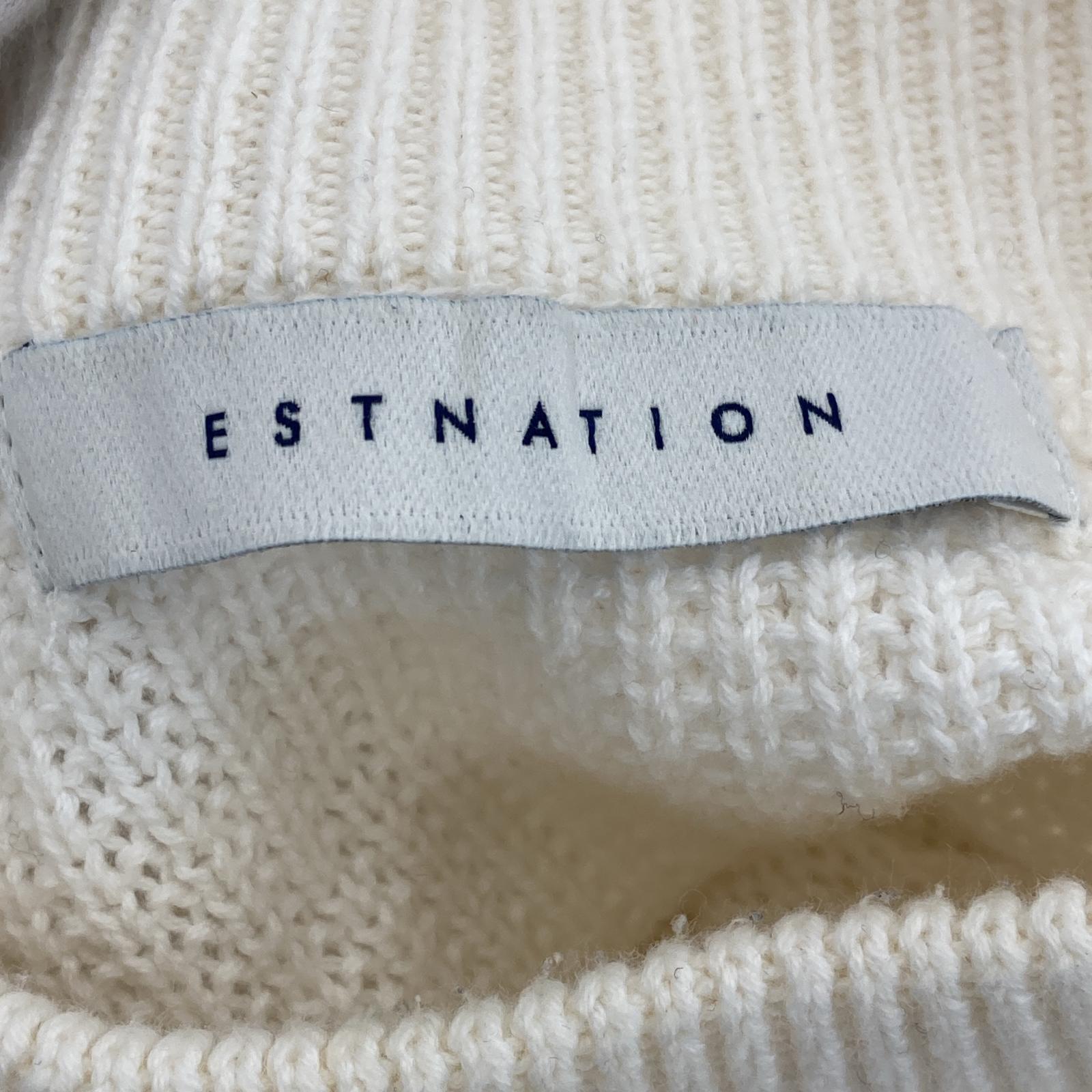 その他トップス ESTNATION モックネックニット (L) ホワイト L ホワイト
