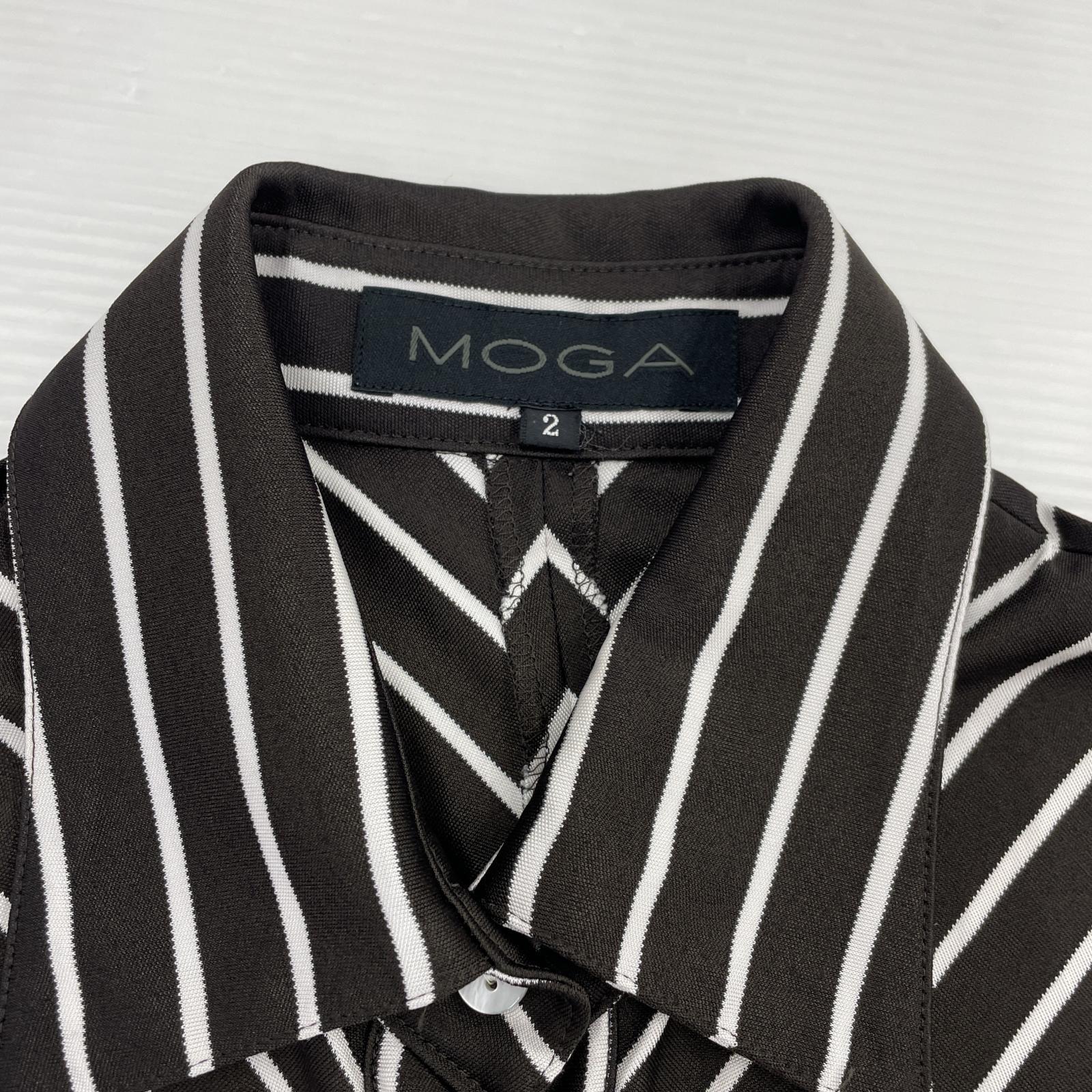 ワンピース MOGA N/Sストライプワンピース 2 ブラウン