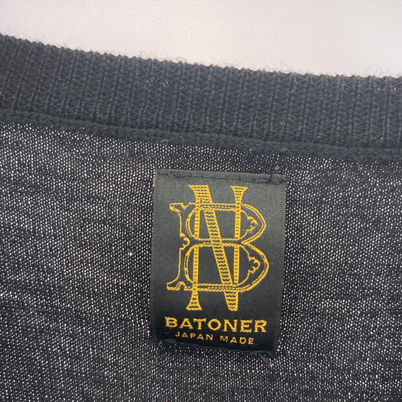 その他トップス BATONER ウール クルーネックニット 黒 1 ブラック
