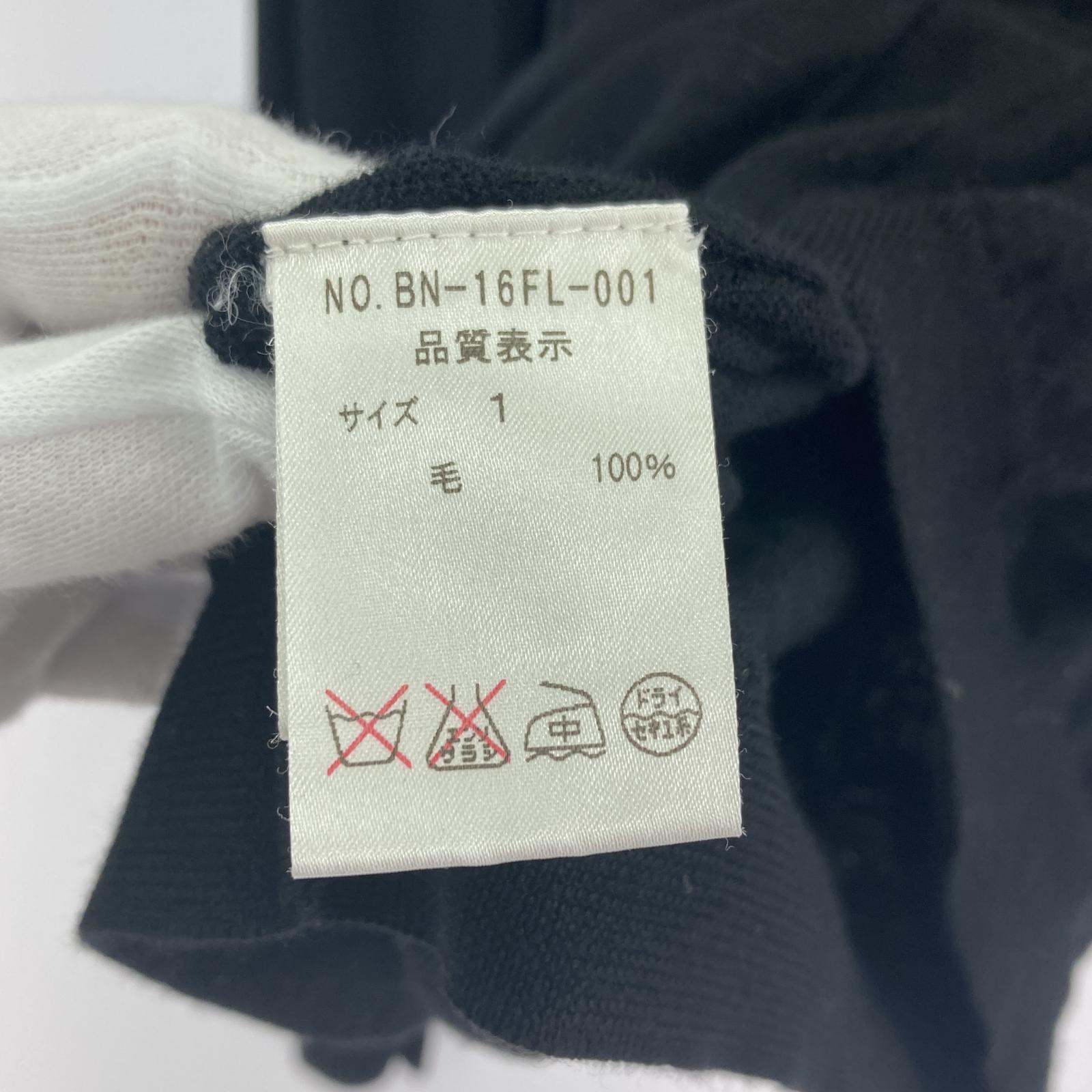 その他トップス BATONER ウール クルーネックニット 黒 1 ブラック