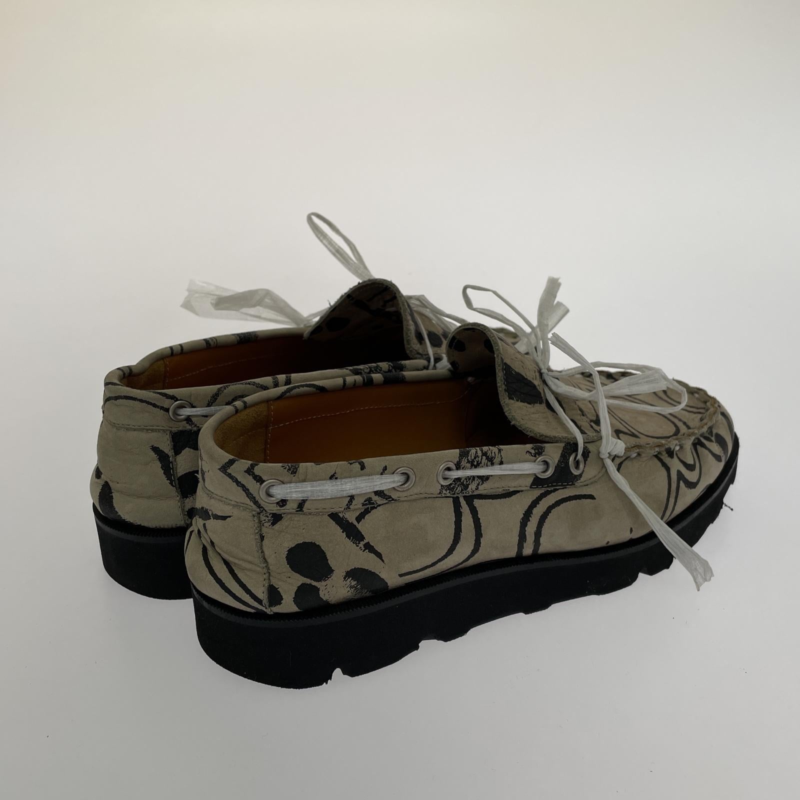 スニーカー 総柄 モカシン グレー (27.0cm) 27cm (US9 UK8 1/2 EU44)