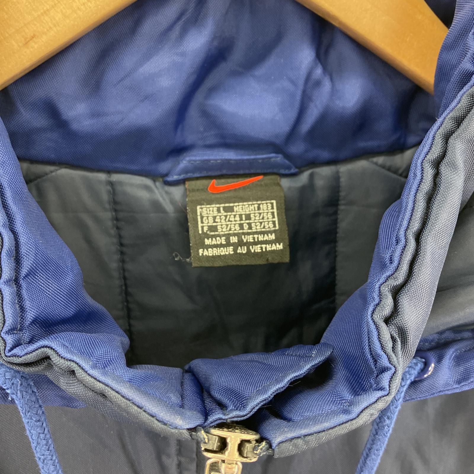 その他アウター 00s NIKE ラグランデザイン ヘビーウェイトナ L ブルー