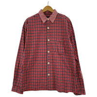 長袖シャツ 90s MILKBOY L/S 襟ギンガムチェック デザインシャツ 赤