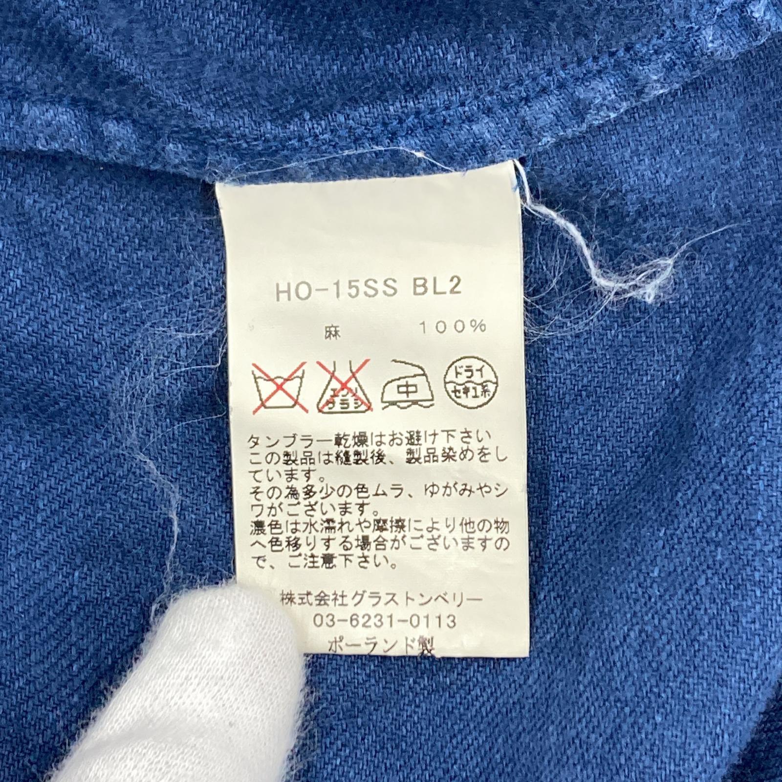 その他トップス HONNETE L/Sリネンシャツ ネイビー