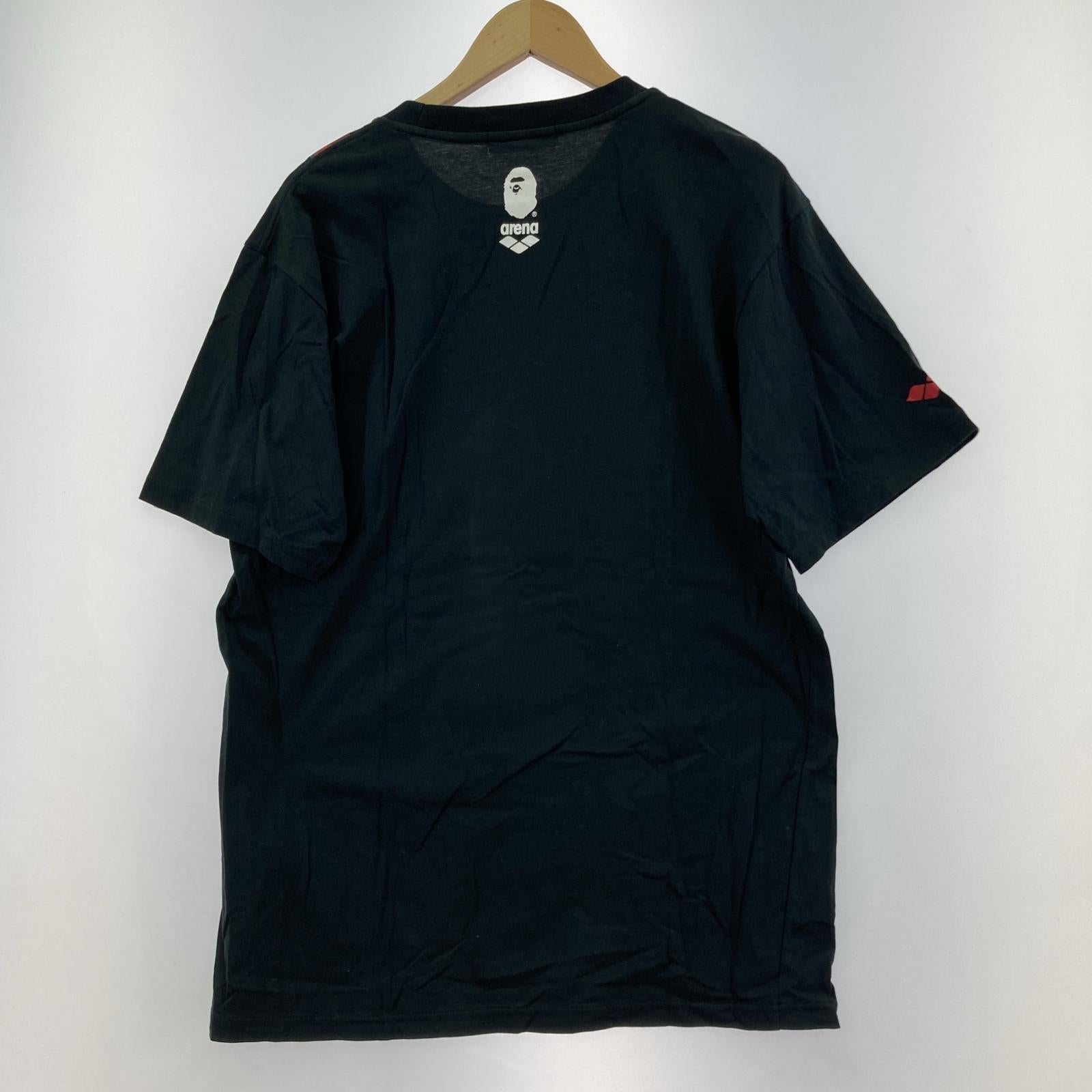 半袖Tシャツ メダル プリント 黒 (L) L ブラック