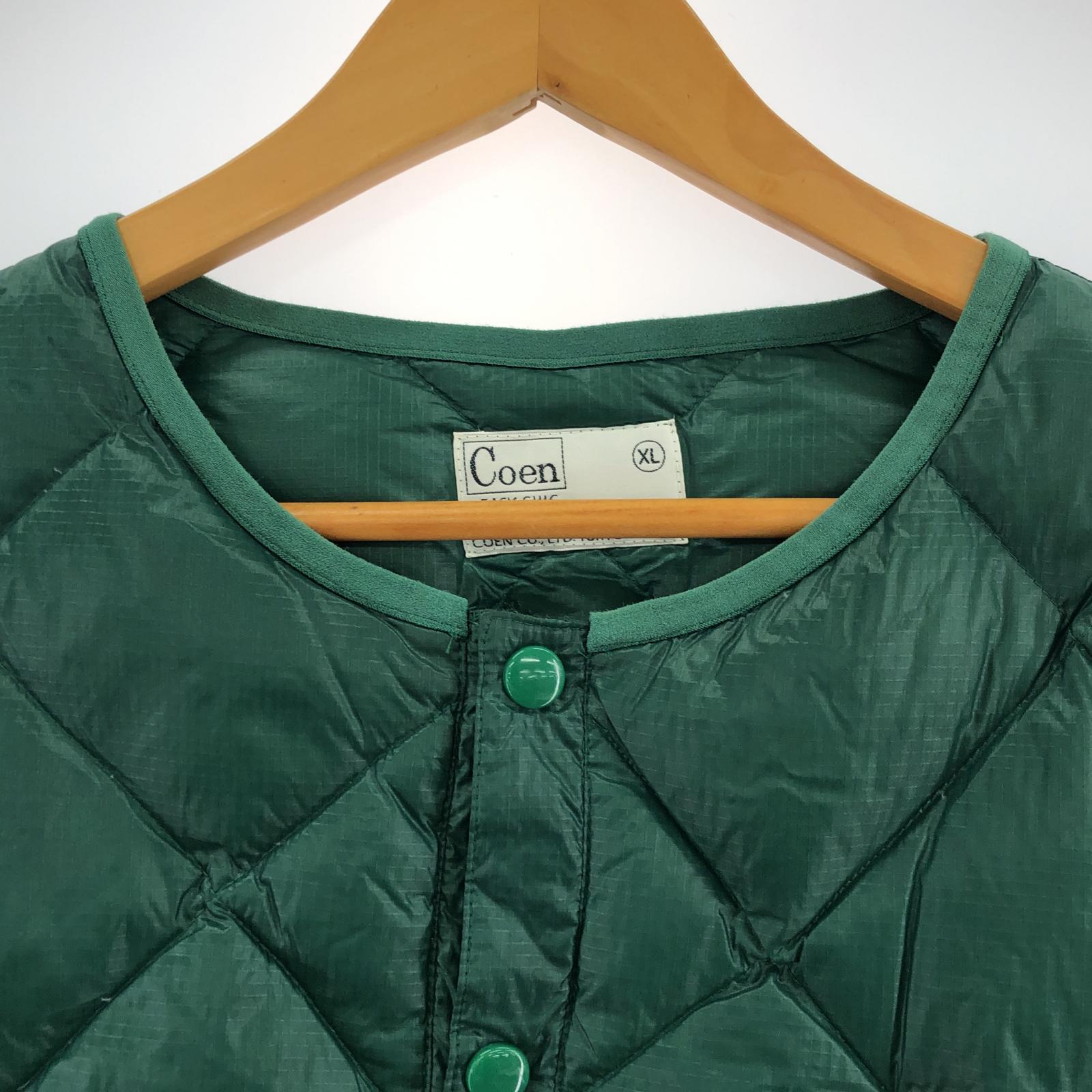 その他アウター coen POダウンベスト (XL) LL グリーン