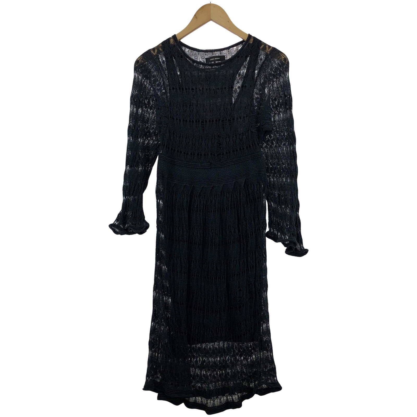 ワンピース ISABEL MARANT リネン混レースワンピース 36 ブラック ブラック