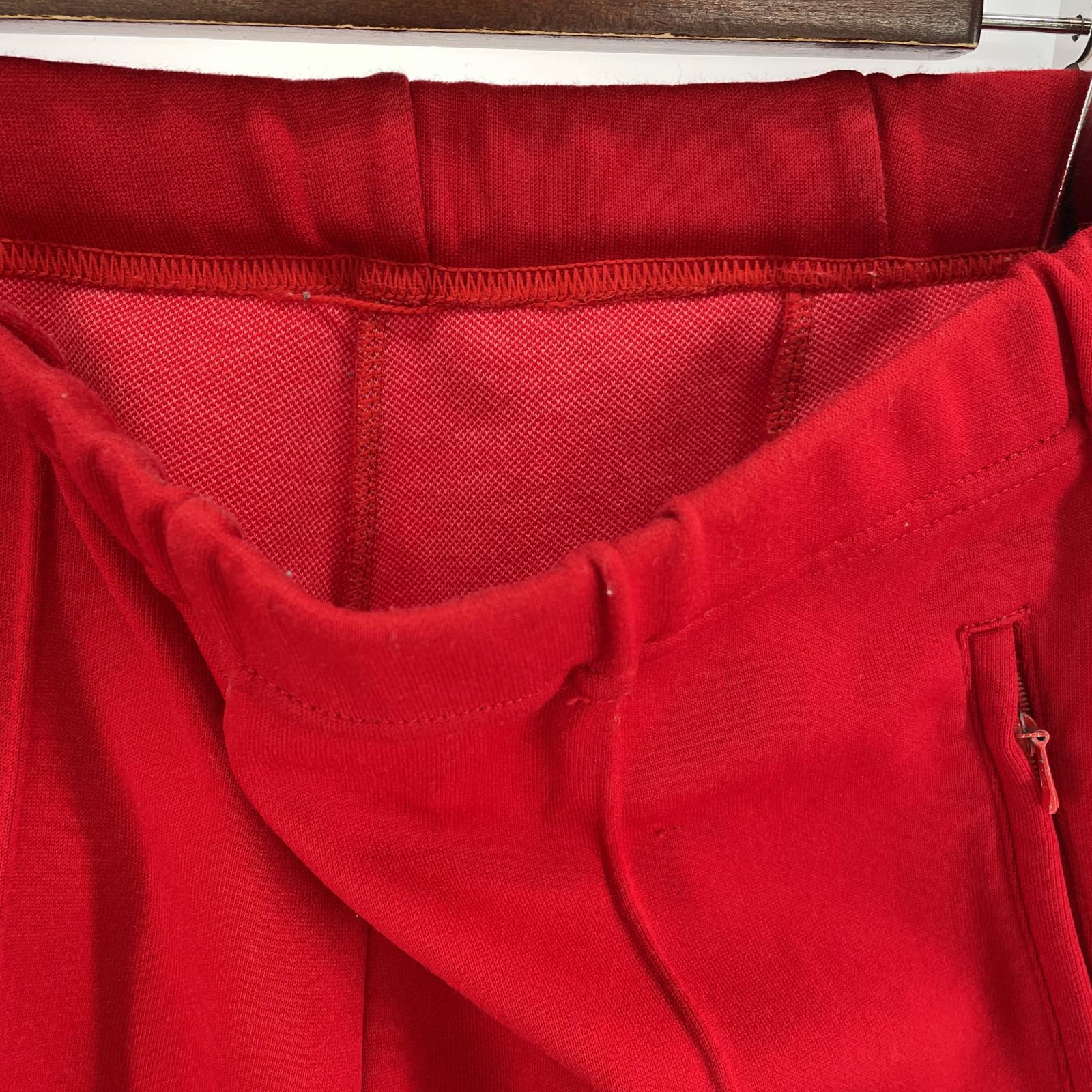 その他ボトムス adidas トラックパンツ 西ドイツ デサント製 L L レッド