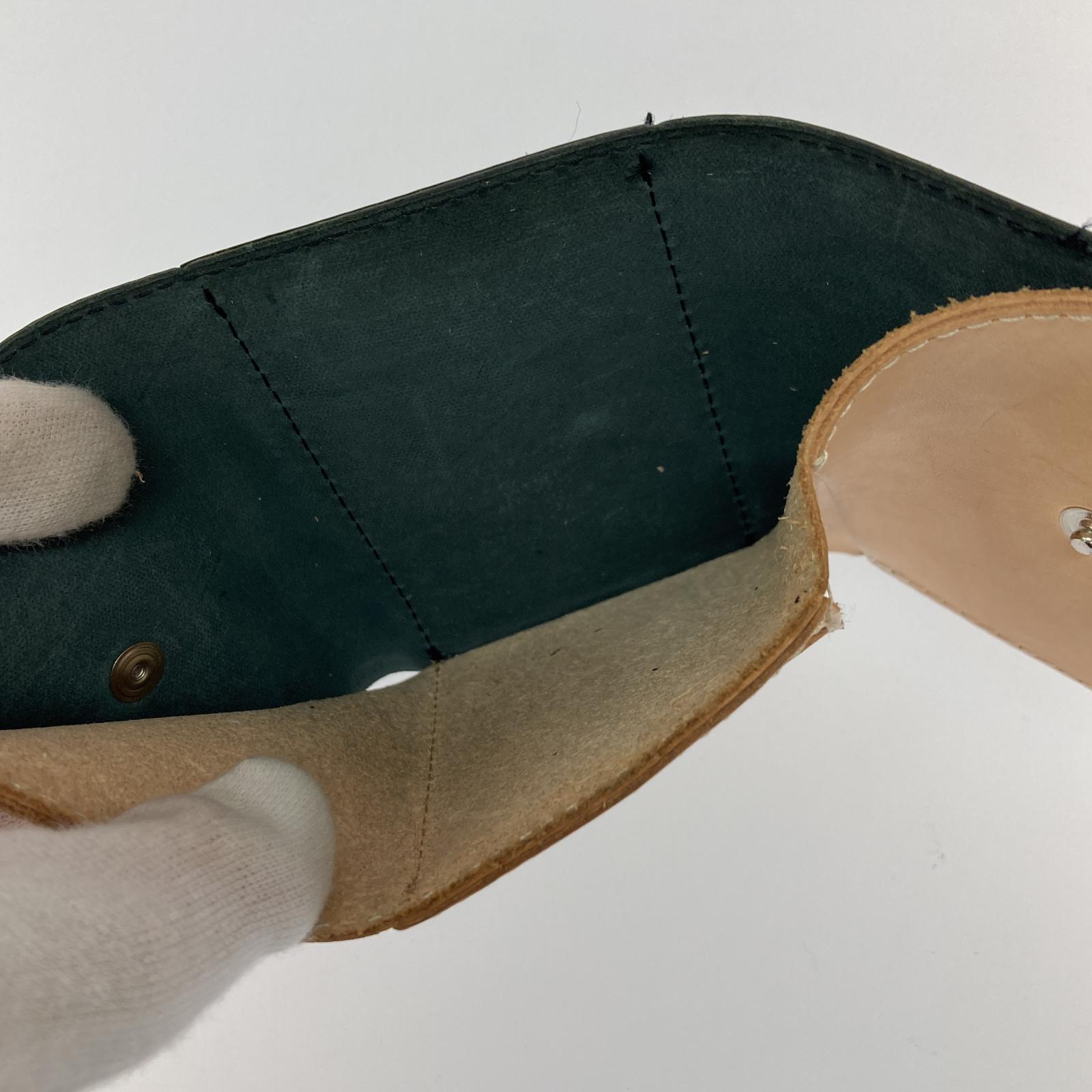 コインケース CORDOVAN 日本製 馬革 三つ折り財布 ブラック