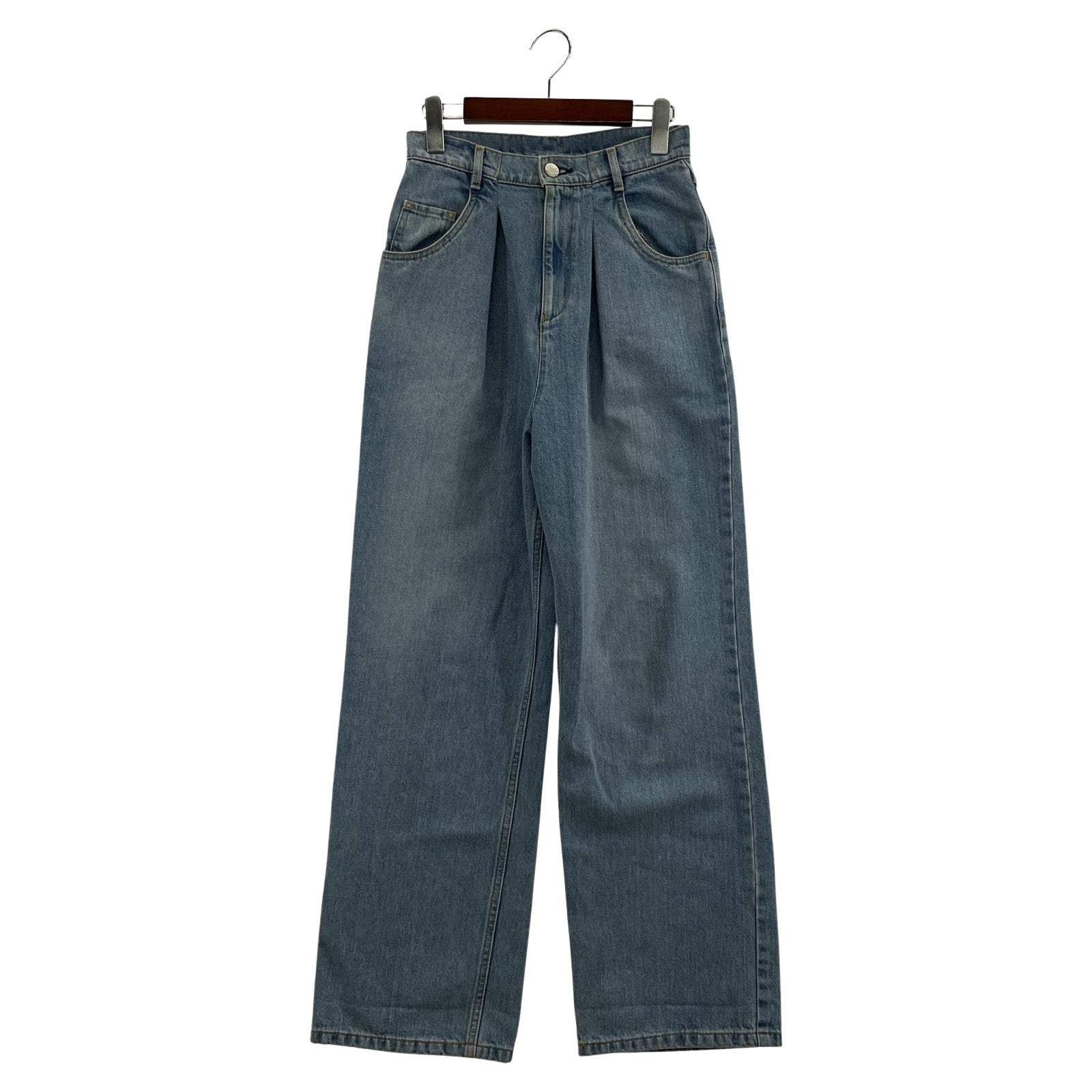 その他ボトムス FRAY I.D 23AW ハイウエストタックデニム(0)青 0 ブルー