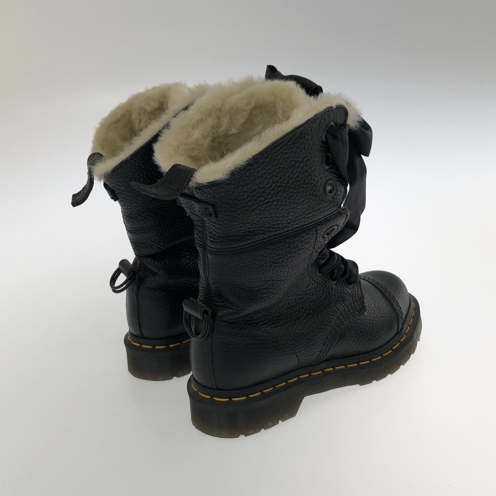 ブーツ Dr.Martens AIMLITA ボアレザーブーツ ブラック
