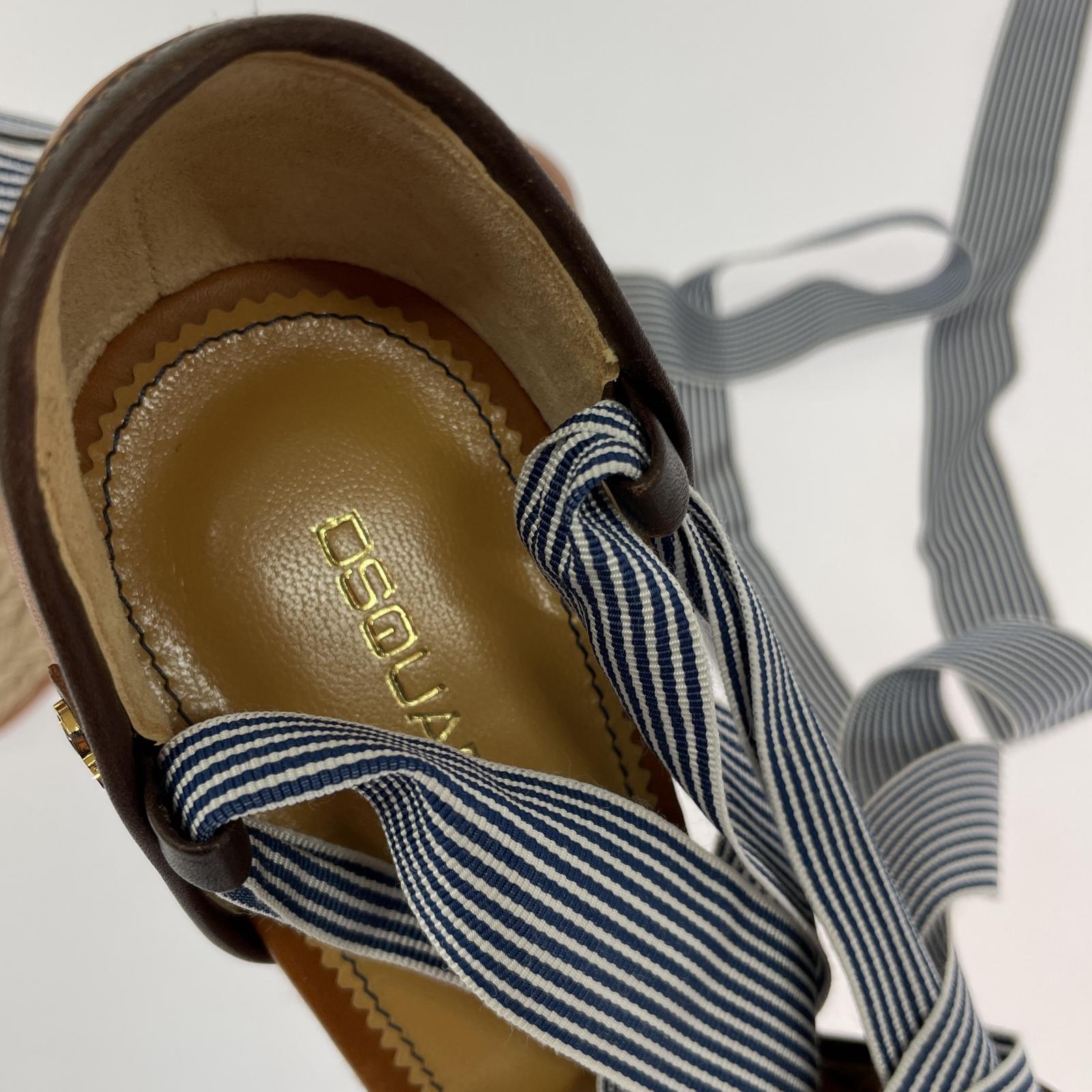 その他靴 DSQUARED2/ストライプリボンエスパドリーユ 23.5cm (US5 1/2 UK5 EU37)