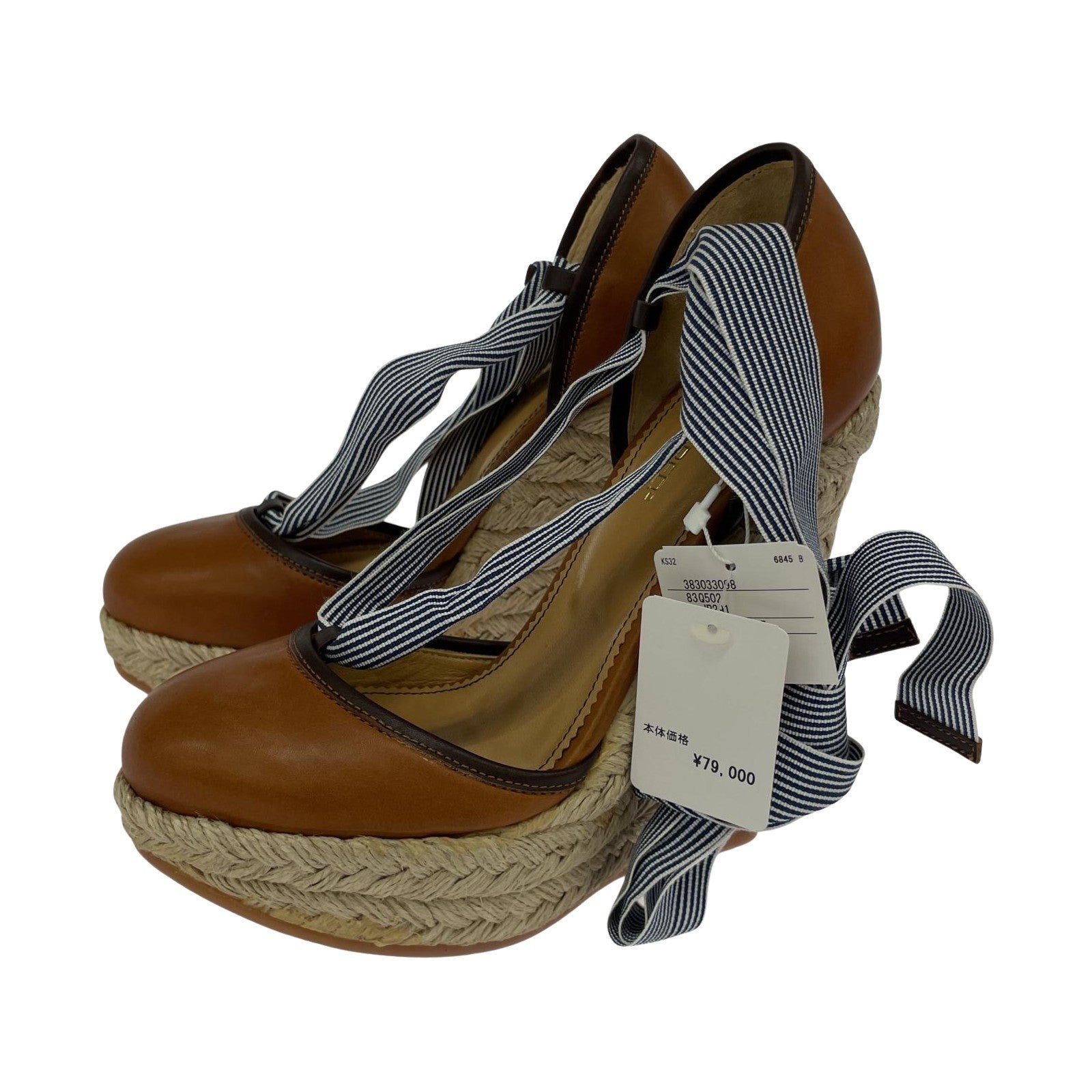 その他靴 DSQUARED2/ストライプリボンエスパドリーユ 23.5cm (US5 1/2 UK5 EU37)
