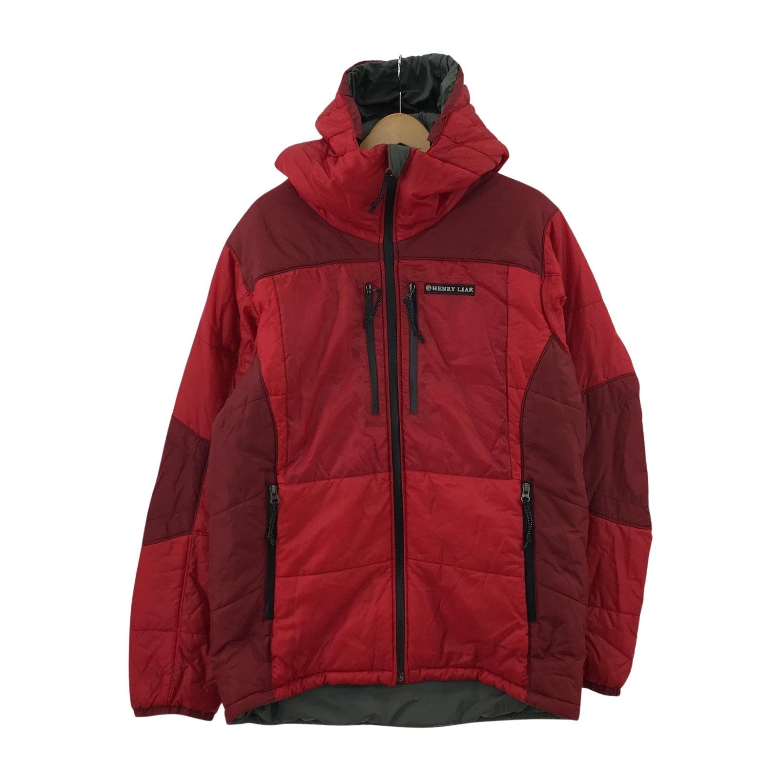 その他アウター HENRYLEAR リバーシブルナイロンシンサレートジ L レッド