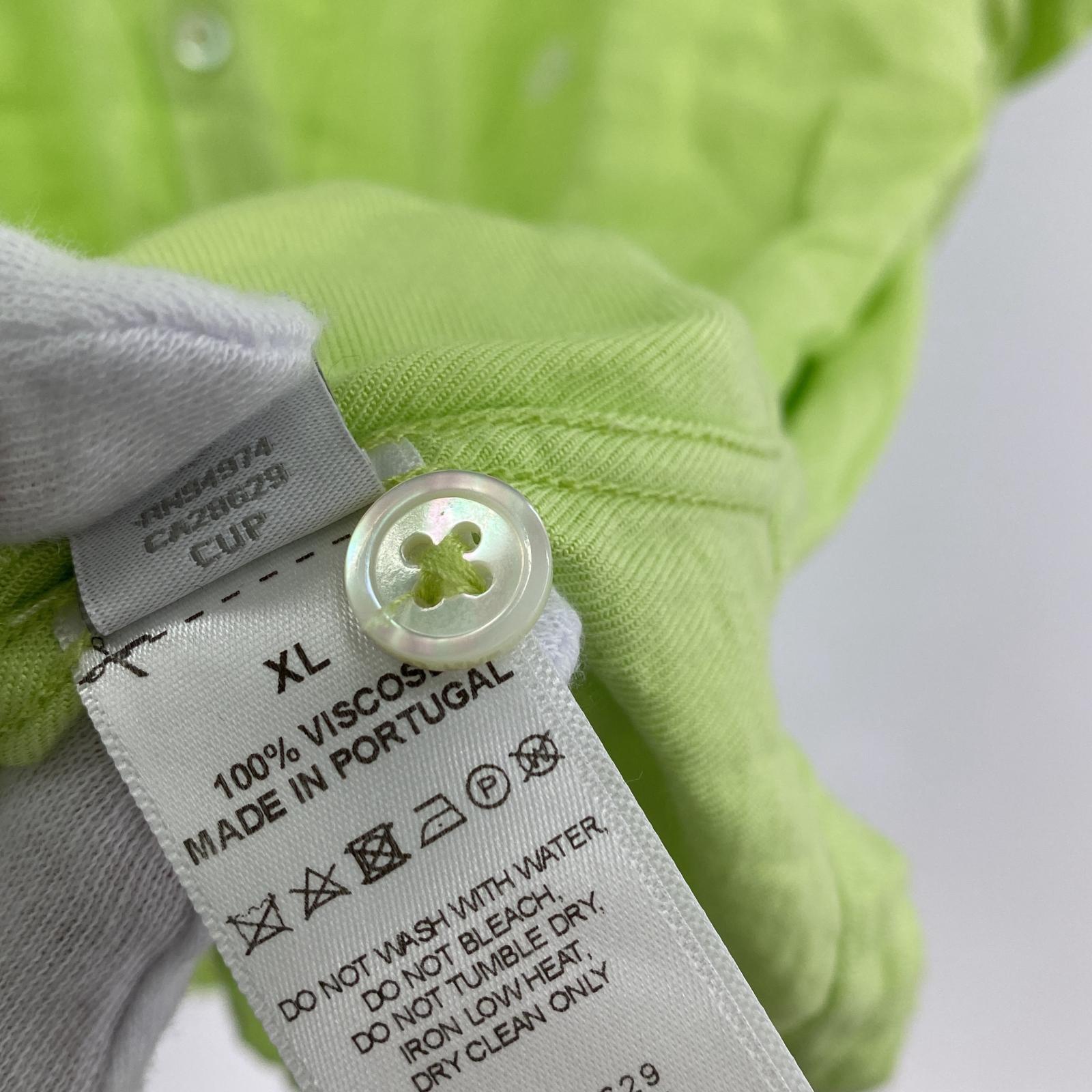 長袖シャツ STUSSY 23ss S/S Contrast Pick Stitched Shrt 黄緑 (XL)