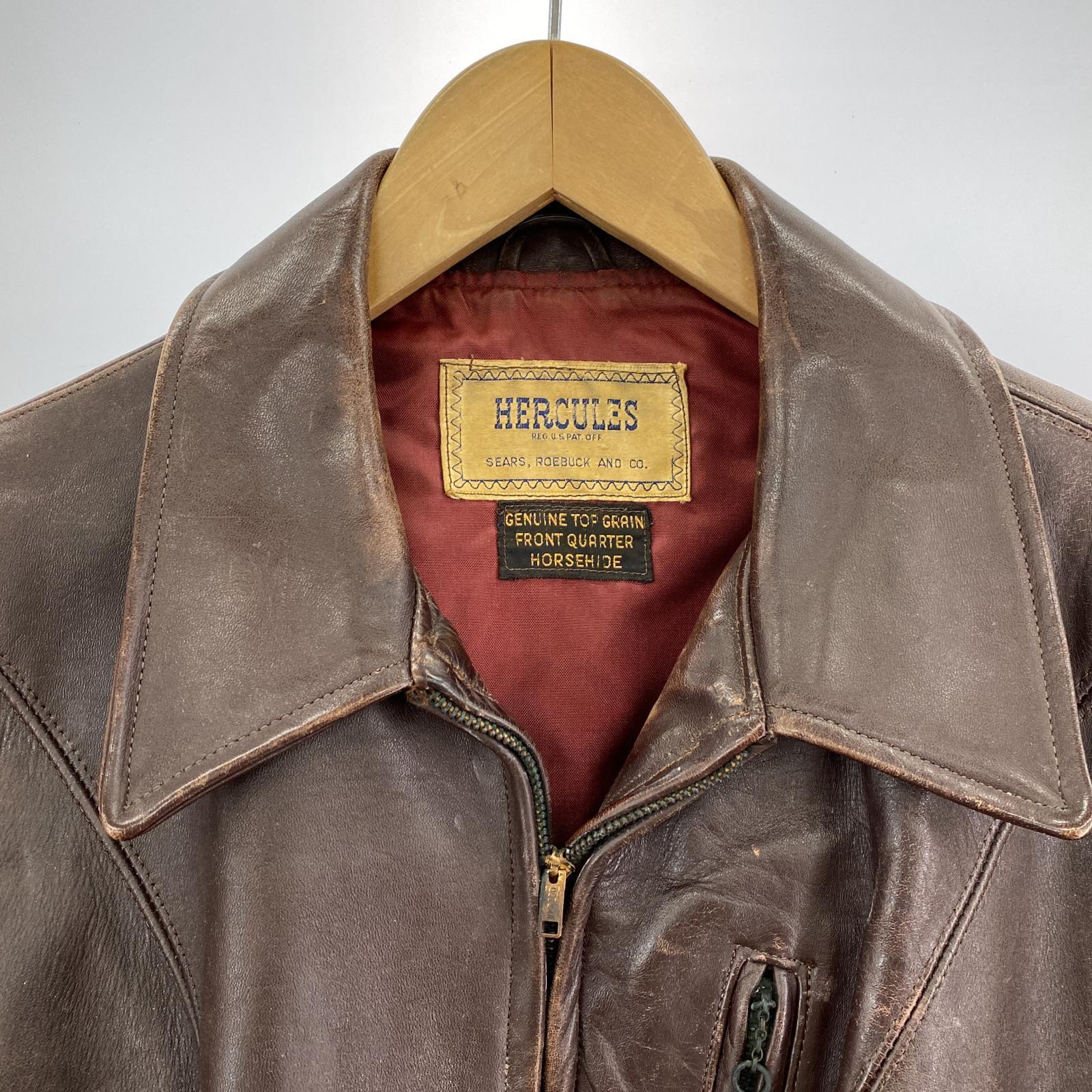 その他アウター 50s HERCULESS レザーカーコート - ブラウン ブラウン
