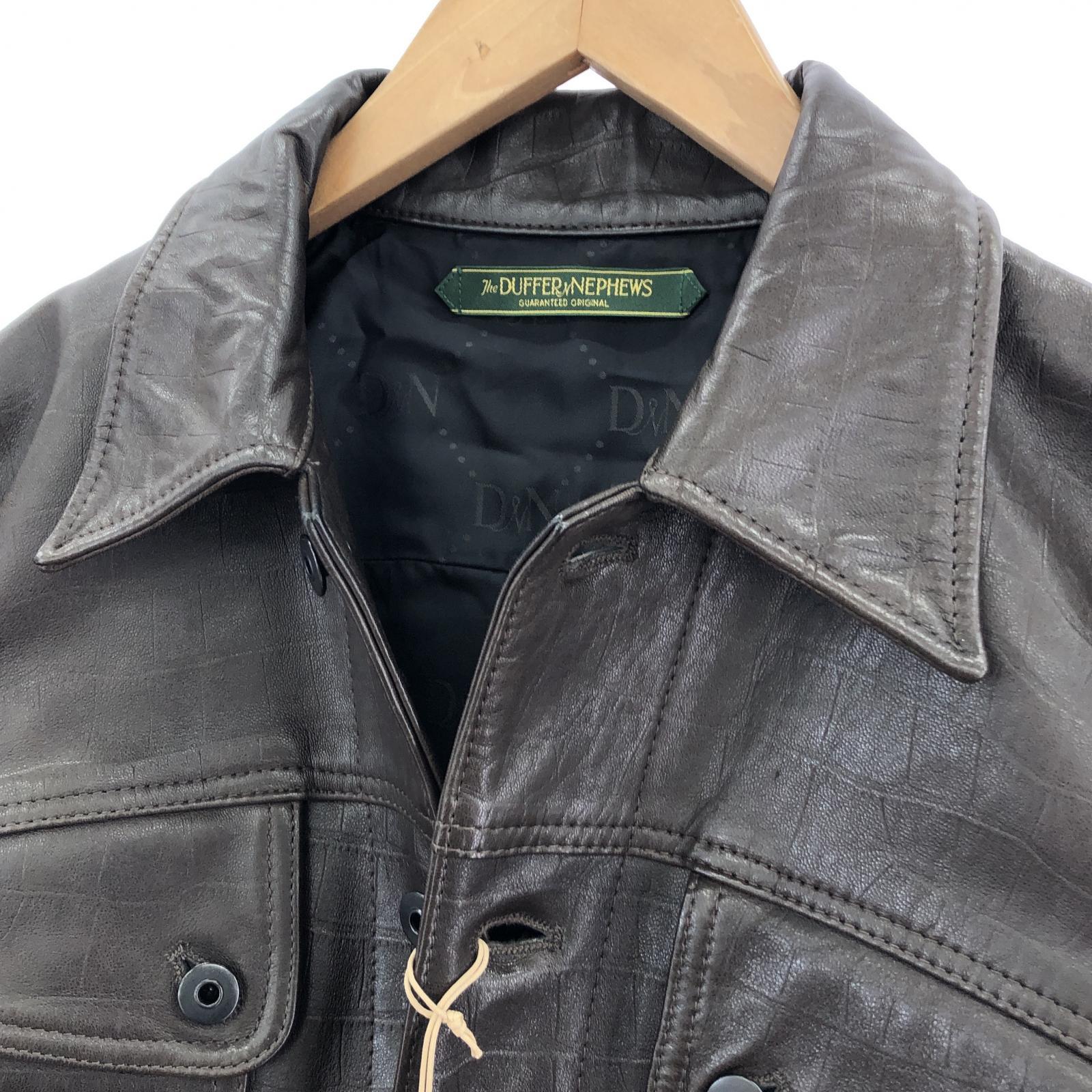 その他アウター The DUFFER N NEPHEWS レザージャケット L ブラウン L ブラウン