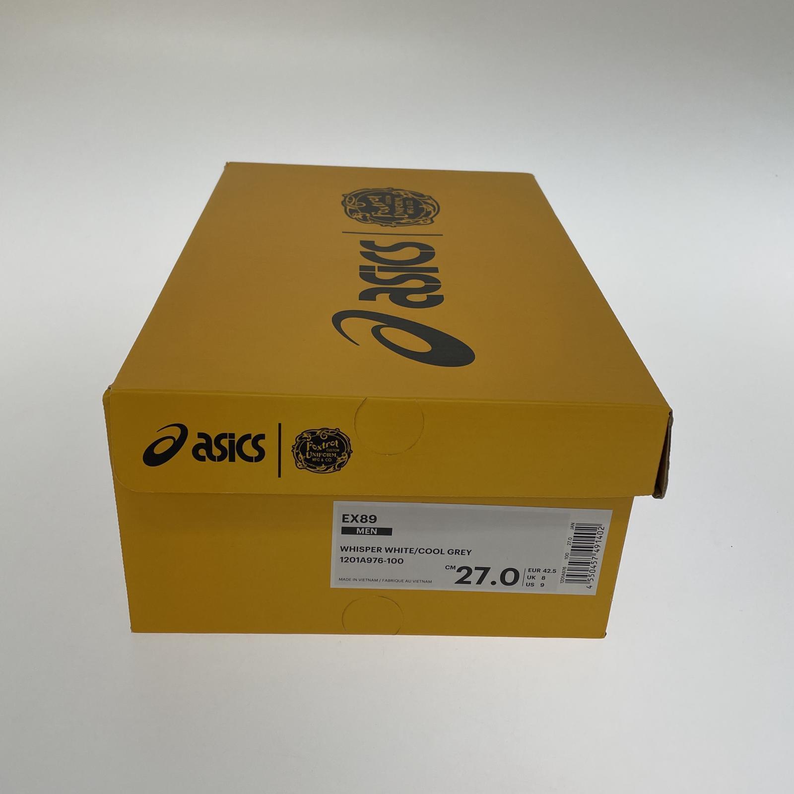 スニーカー ASICS EX89 WHISPER WHITE/COOL GREY 27cm 27cm (US9 UK8 1/2 EU44) グレー
