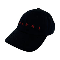 その他帽子 MARNI 24SS 刺繍ロゴ ベースボールキャップ S 黒 CLZC0108S0 ブラック
