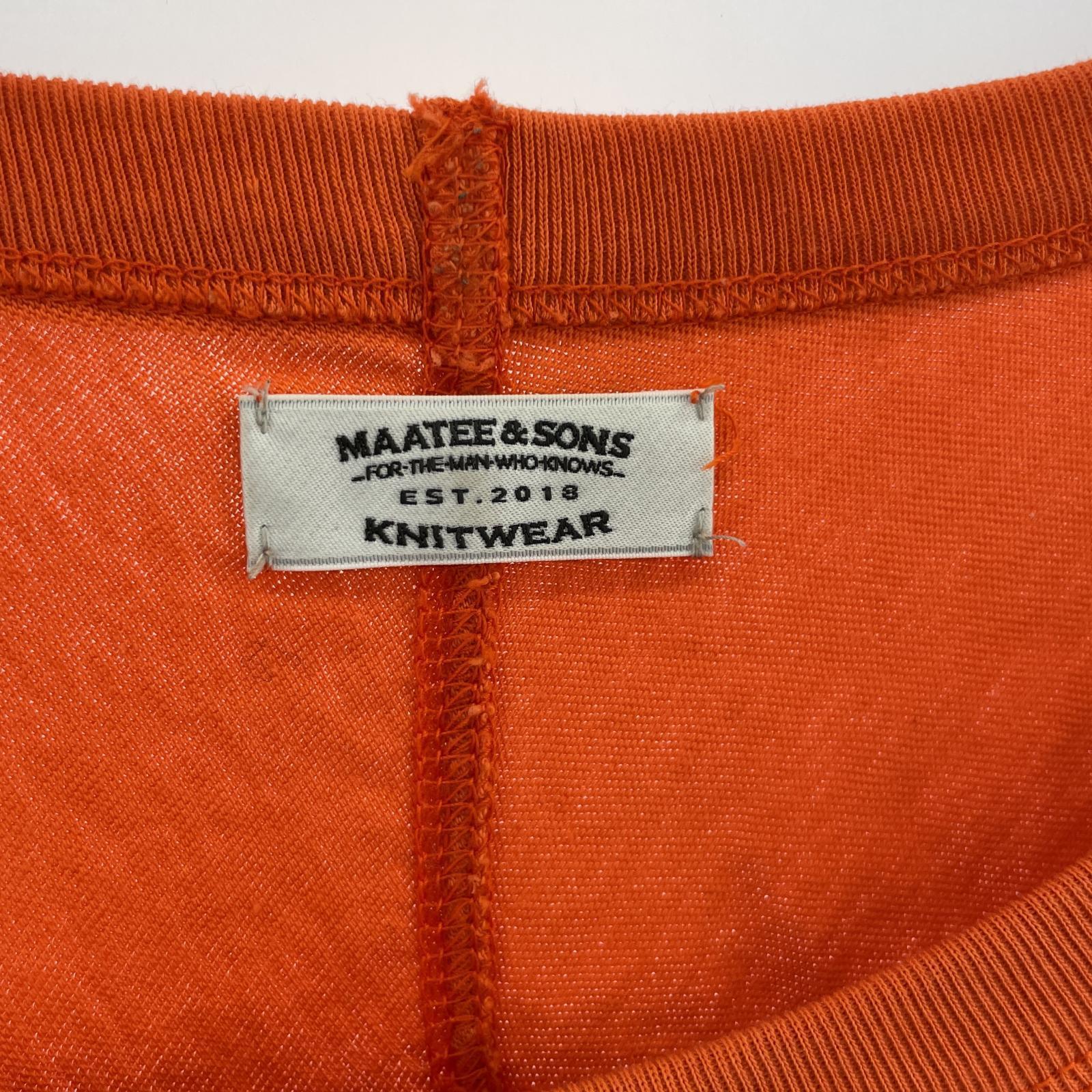 その他トップス MAATEE&SONS 24SS 強撚Cotton Foot Ball Tee 3 オレンジ 3 オレンジ
