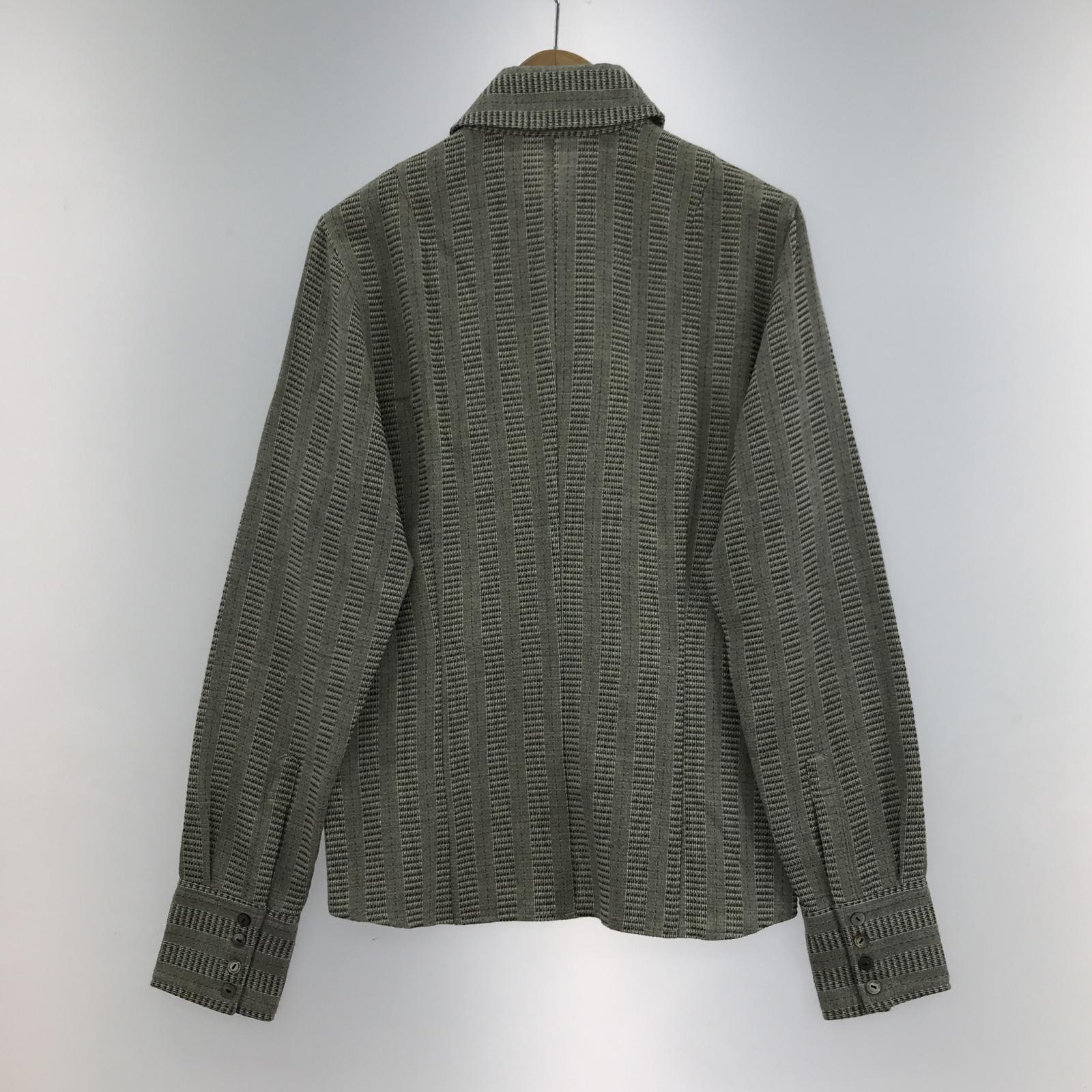 長袖シャツ LUNA MATTINO ジャガードストライプシャツ M グレー M グレー
