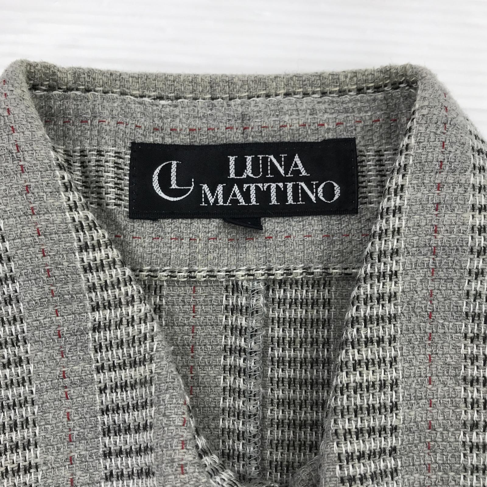 長袖シャツ LUNA MATTINO ジャガードストライプシャツ M グレー M グレー