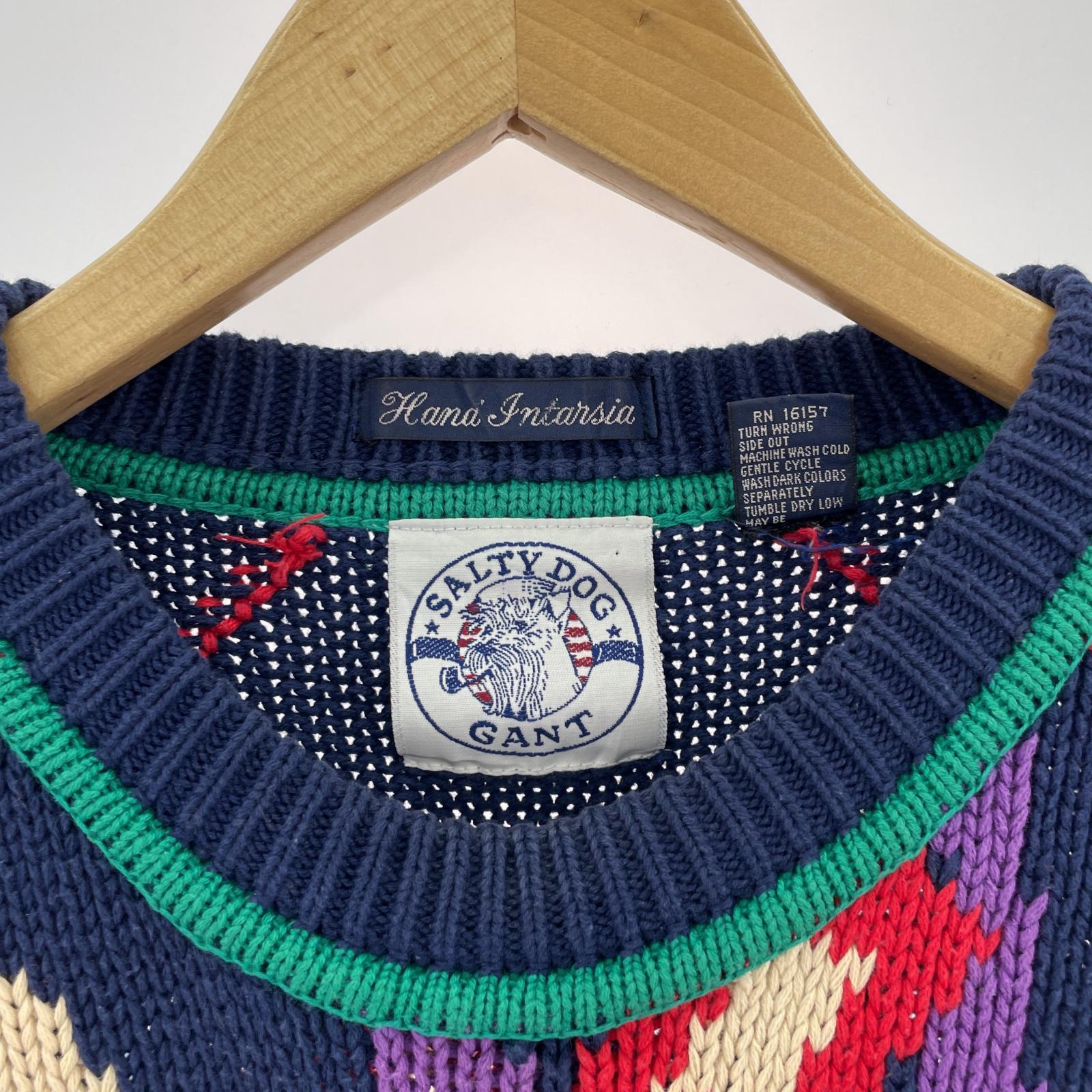 その他トップス OLD/SALTY DOG GANT/コットンニットセーター/XL/90s