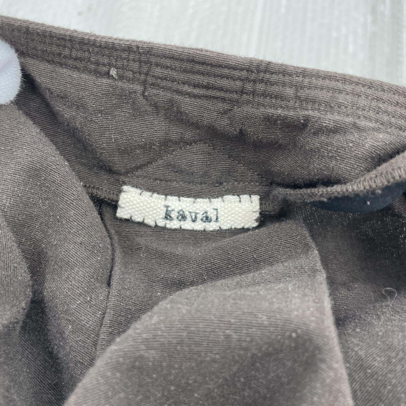 ワンピース Kaval コットンシルクスリットワンピース ブラウン