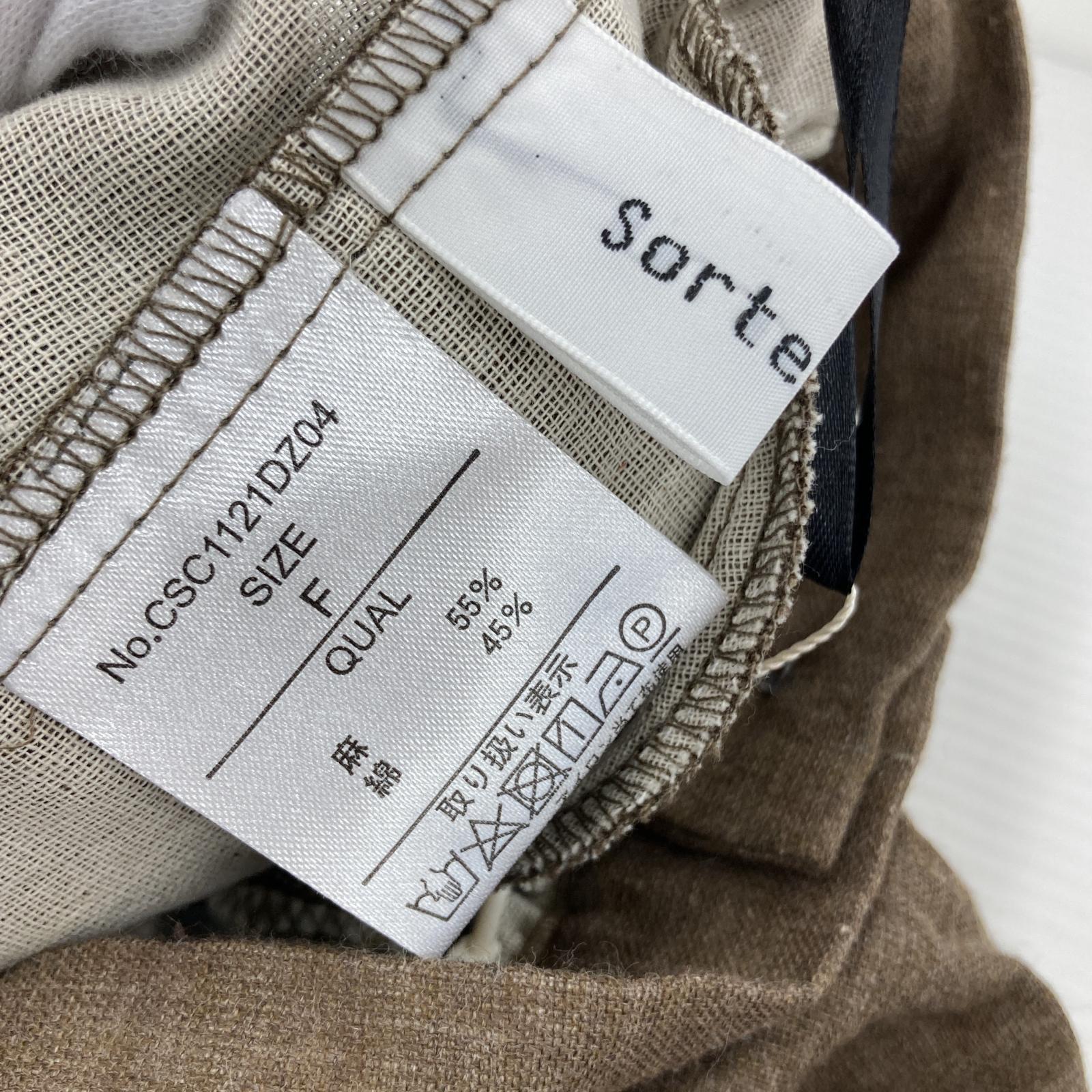 ワンピース Avec des tenue リネンワンピース(F)ベー フリー ブラウン