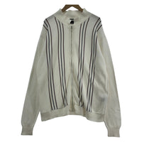 その他トップス FTC STRIPE ZIP UP SWEATER 白系 (L) L