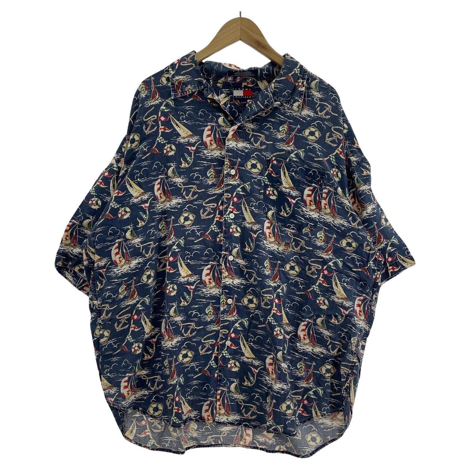 長袖シャツ TOMMY HILFIGER 90s レーヨン アロハシャツ