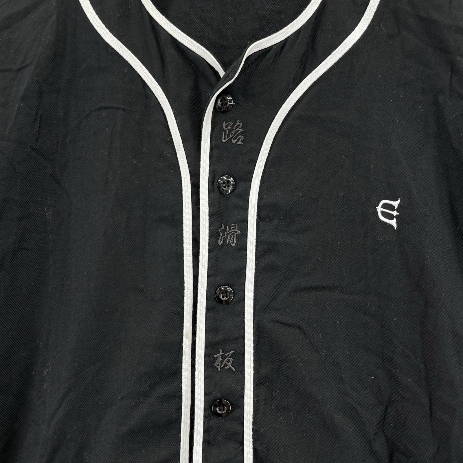 長袖シャツ Evisen ベースボールシャツ XL ブラック ブラック