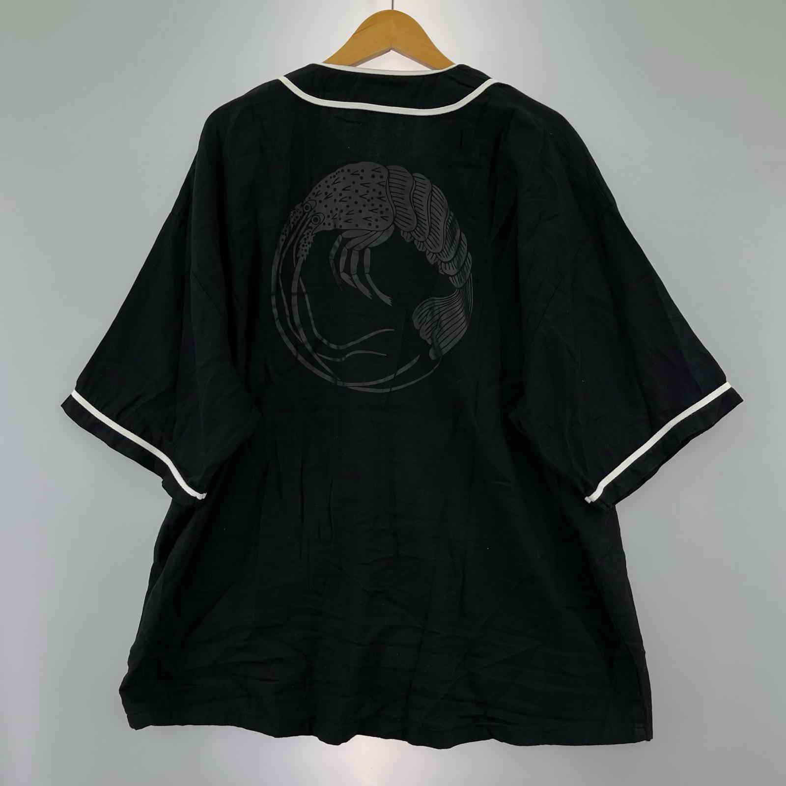 長袖シャツ Evisen ベースボールシャツ XL ブラック ブラック
