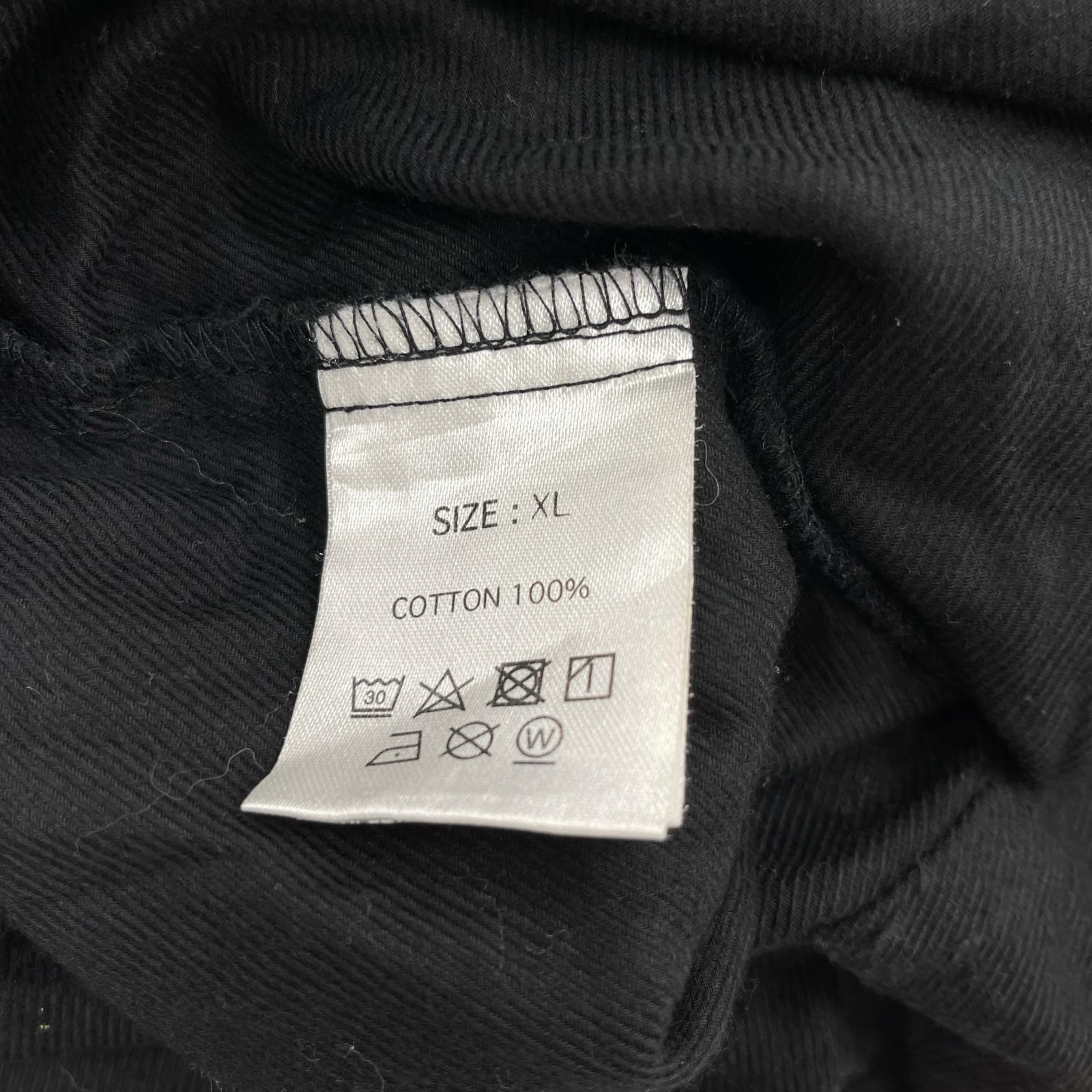 長袖シャツ Evisen ベースボールシャツ XL ブラック ブラック