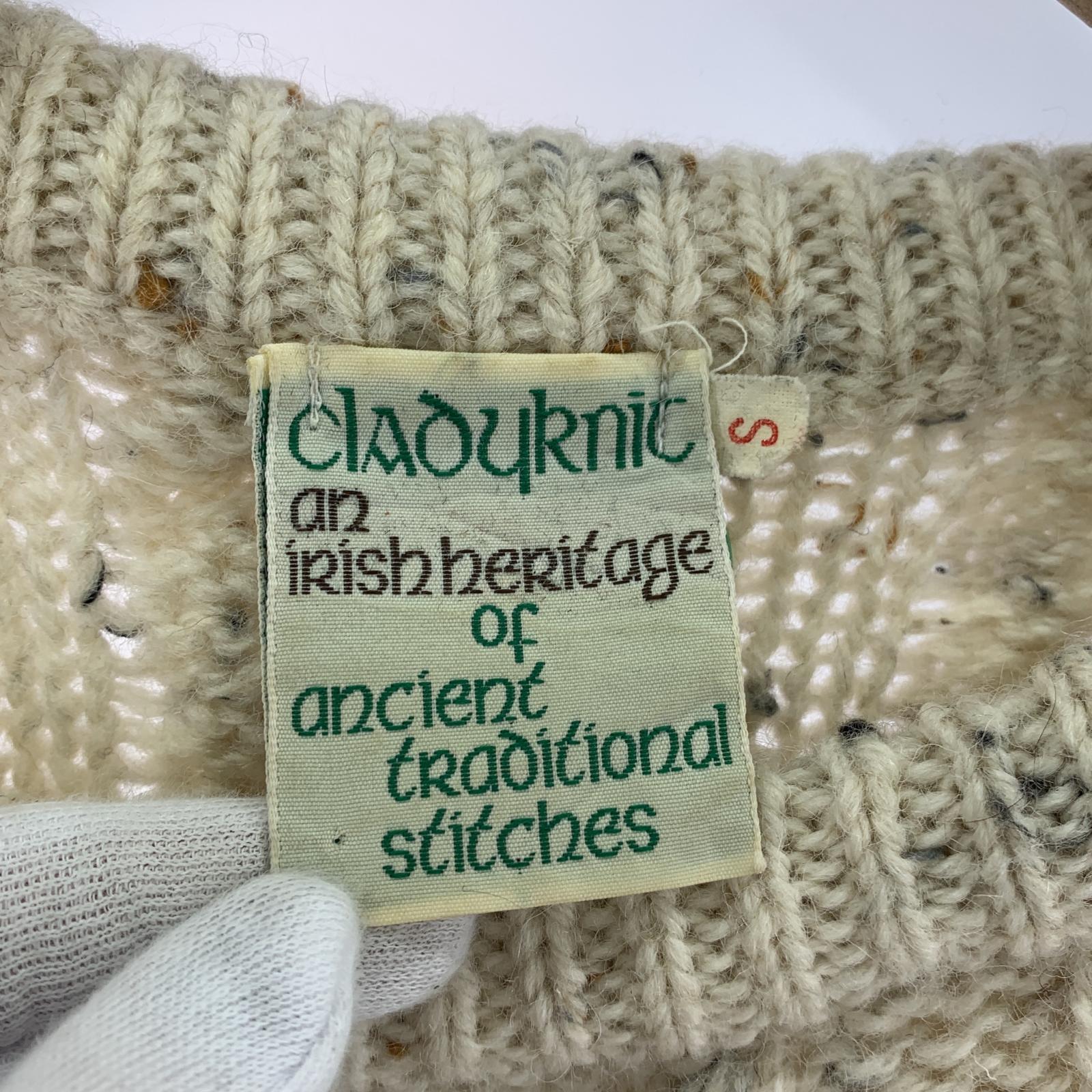 その他トップス OLD・VINTAGE 90s アイルランド製 手編みニット S S ホワイト